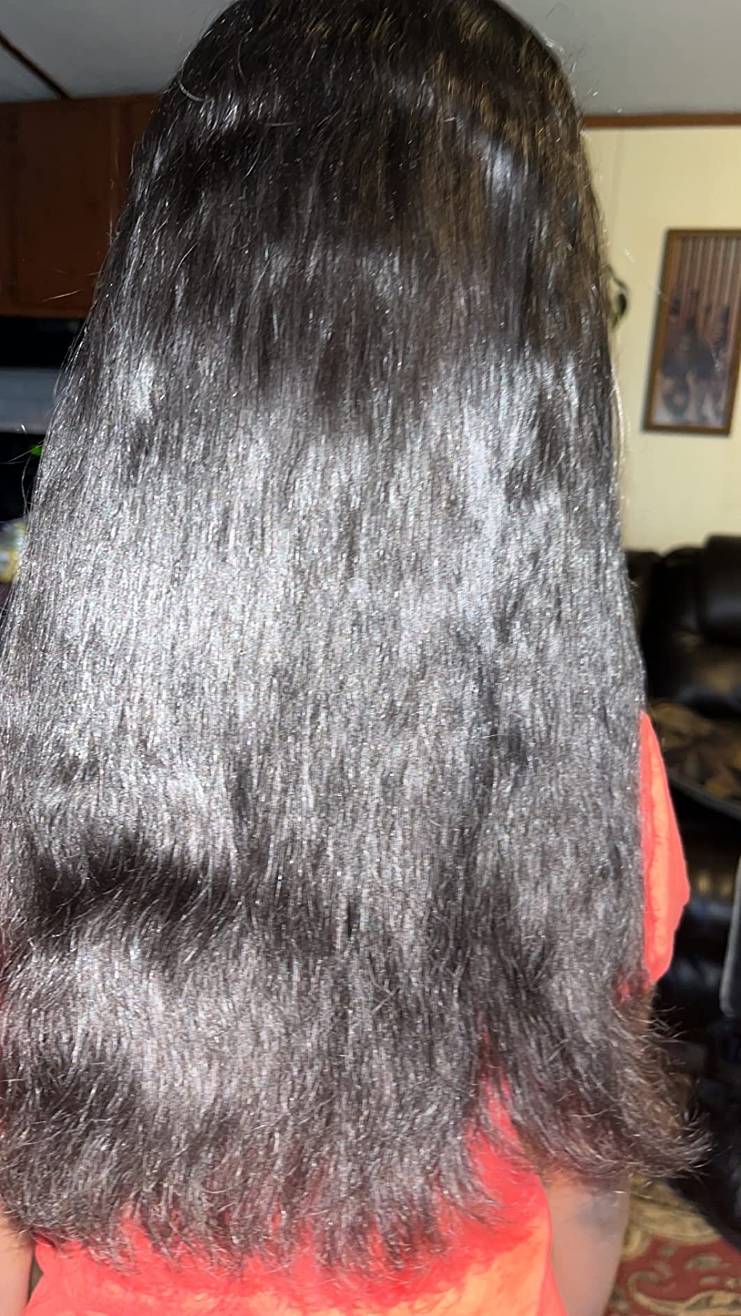 MEGAWISE Black Ceramic Ionic Straightener Brush, 20s Fast Heat, Dual Volt customer photo 2