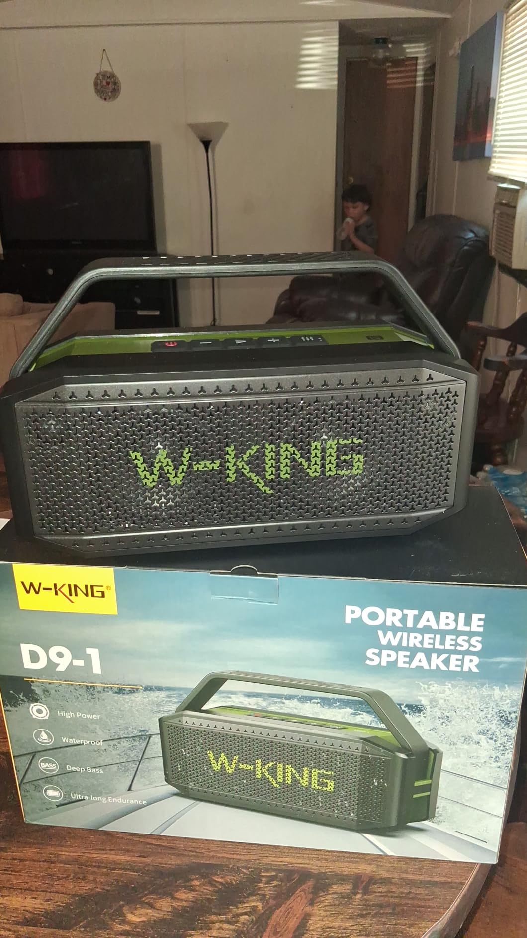 W-KING Bluetooth Speaker, 100W Peak Outdoor Portable Loud Speakers Wireless | 108dB IPX7 Waterproof Floating Rugged Boombox, 60W Party Large Speaker Subwoofer, 7.2'' Deep Bass Radiator, 40H, EQ, TF, AUX customer photo 1