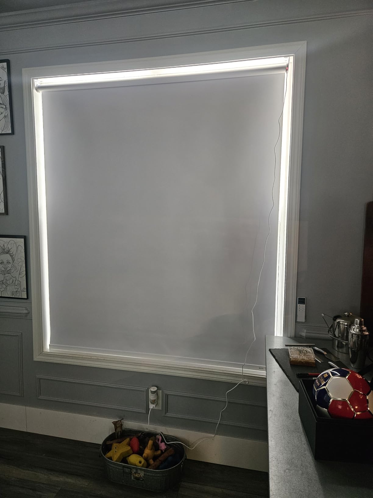 ZSHINE Motorized Blackout Roller Shades Remote Control Rechargeable(82010G) customer photo 2