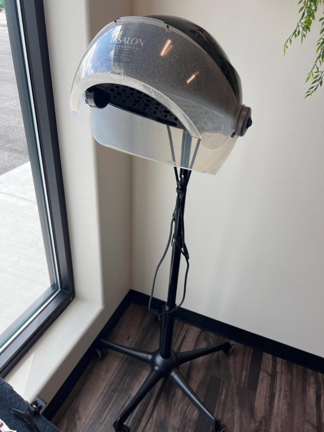 TASALON Ionic Hooded Hair Dryer - 1875W Bonnet Dryer with 3 Temperature Settings - Portable Standing Dryer for Home and Salon | 1875W bonnet dryer featuring 3 temperature settings for home and salon hair care customer photo 2