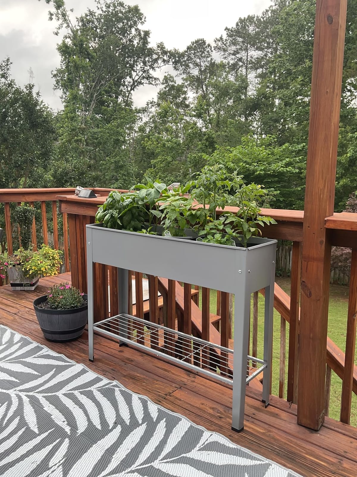 Raised Garden Bed, Garden Raised Planter Box with Legs, Galvanized Garden Planter for Herbs and Vegetables (40