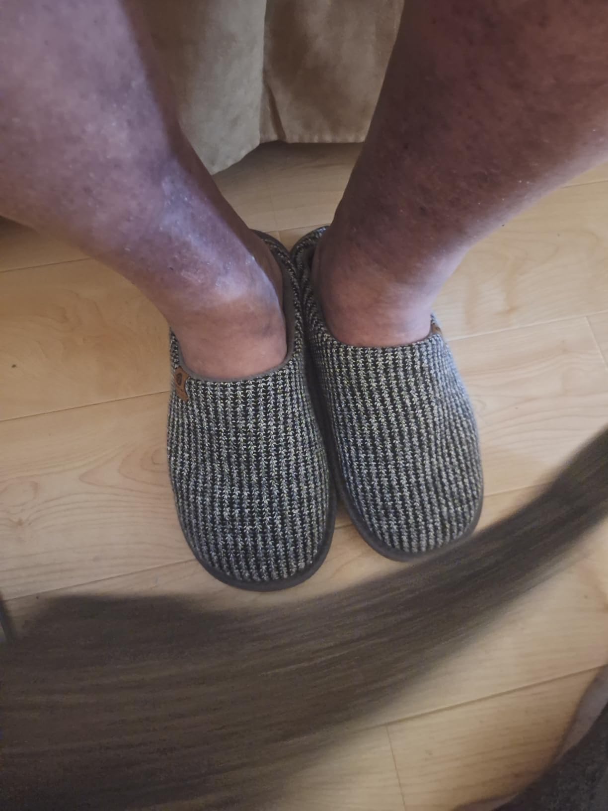 ONCAI Men's House Slippers Memory Foam Slip-On Warm Cozy Scuff Home Bedroom Shoes with Indoor/Outdoor Rubber Soles US Size 7-15 customer photo 2