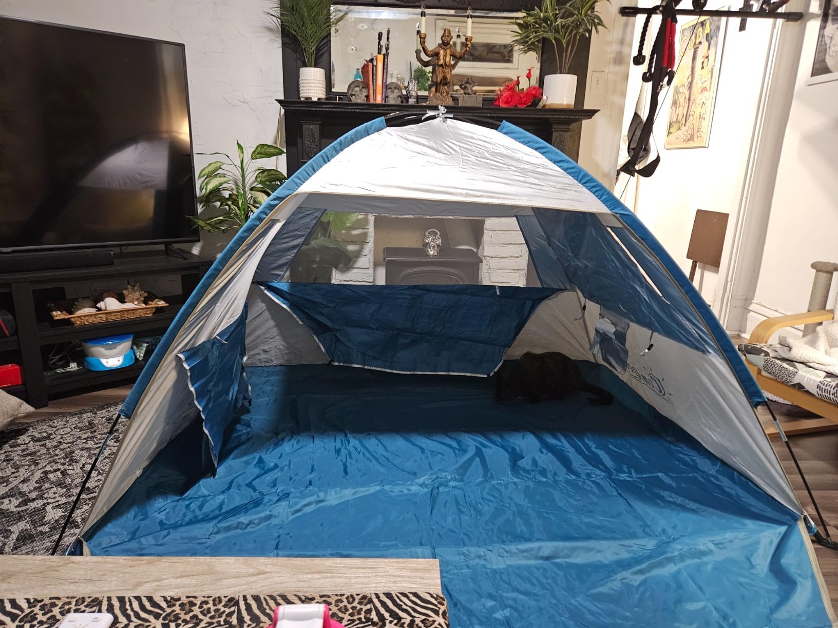 COMMOUDS Beach Tent Sun Shelter for 3/4/6/8 Person, UPF 50+ UV Protection Beach Shade Canopy Tent, Lightweight, Easy Set Up and Carry customer photo 2