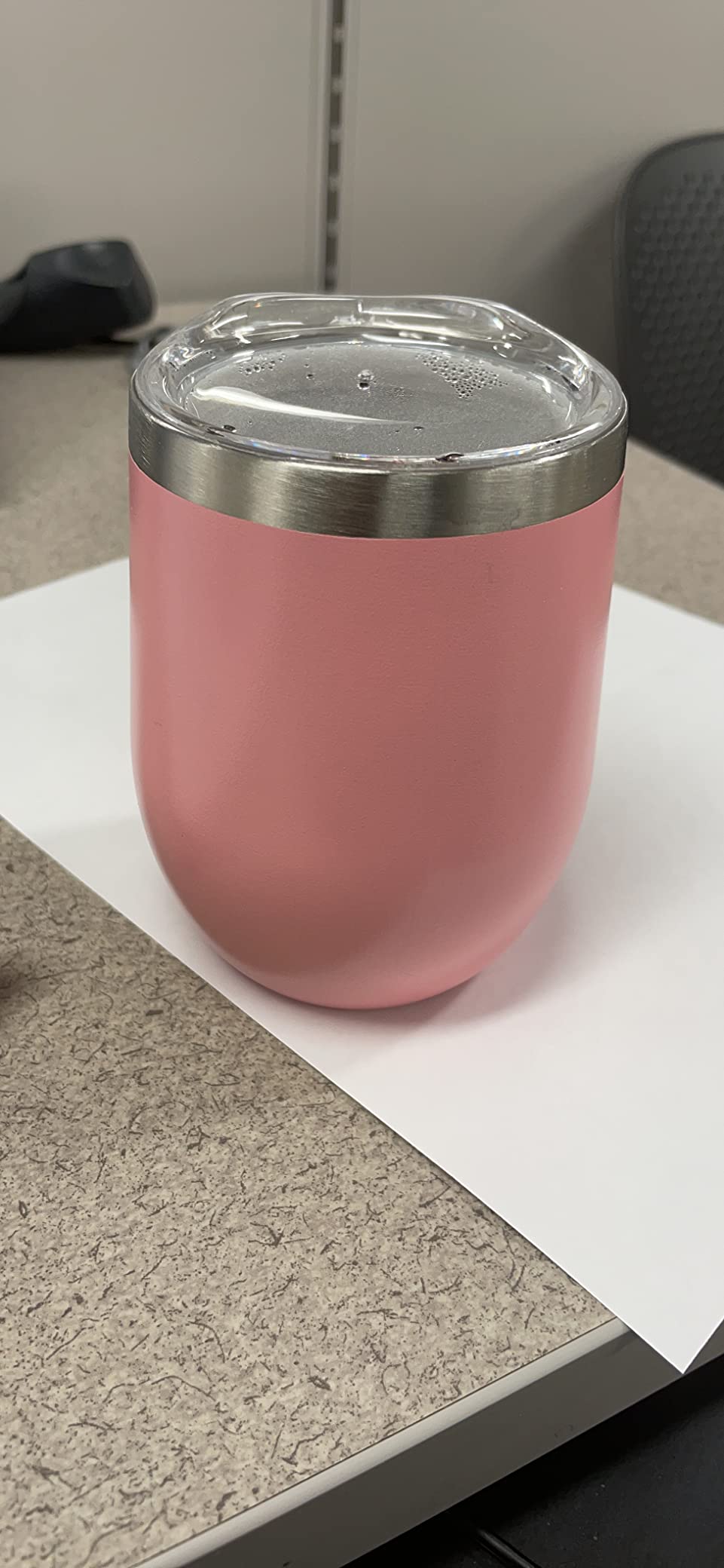 6 Pack Stainless Steel Wine Tumblers, 12Oz Insulated Wine Tumbler, Double Wall Insulated Wine Glass, Stainless Steel Stemless Wine Cups with Lids for Coffee, Wine, Cocktails, Champaign, Silver customer photo 2