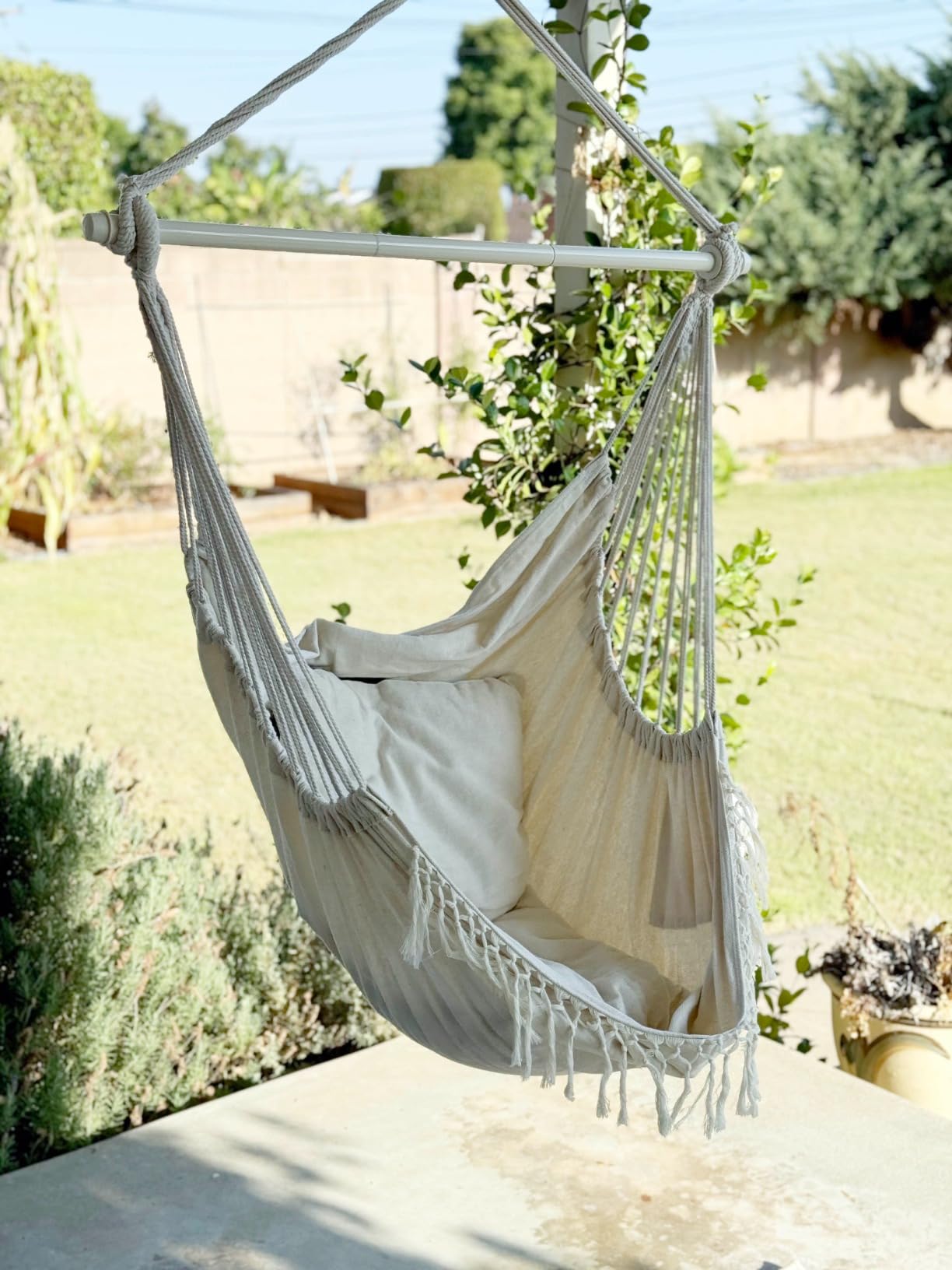 Chihee Hammock Chair Max 500 Lbs 2 Cushions Spreader Bar Strap Carabiner customer photo 1