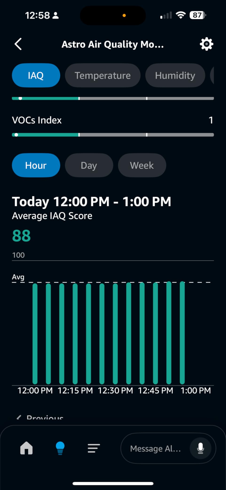 Amazon Smart Air Quality Monitor, Detects temperature, humidity, carbon monoxide, PM2.5 and VOCs, Get notifications when air quality drops, Works with Alexa customer photo 2
