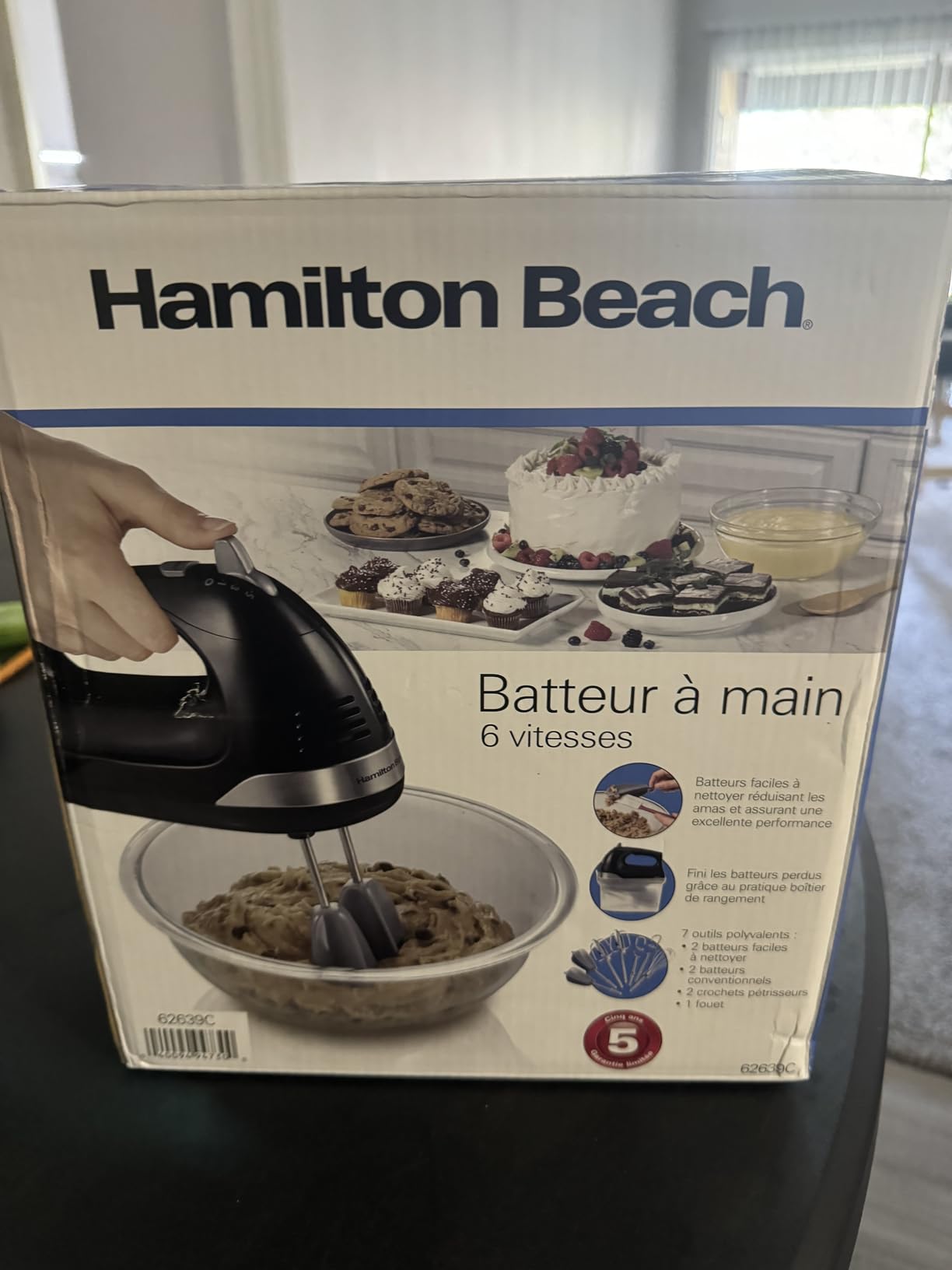 Hamilton Beach 6-Speed Electric Hand Mixer With Easy Clean Beaters | Traditional Beaters | Dough Hooks | Whisk | Snap-On Storage Case | 275 Watt Motor | White | 62636J customer photo 1