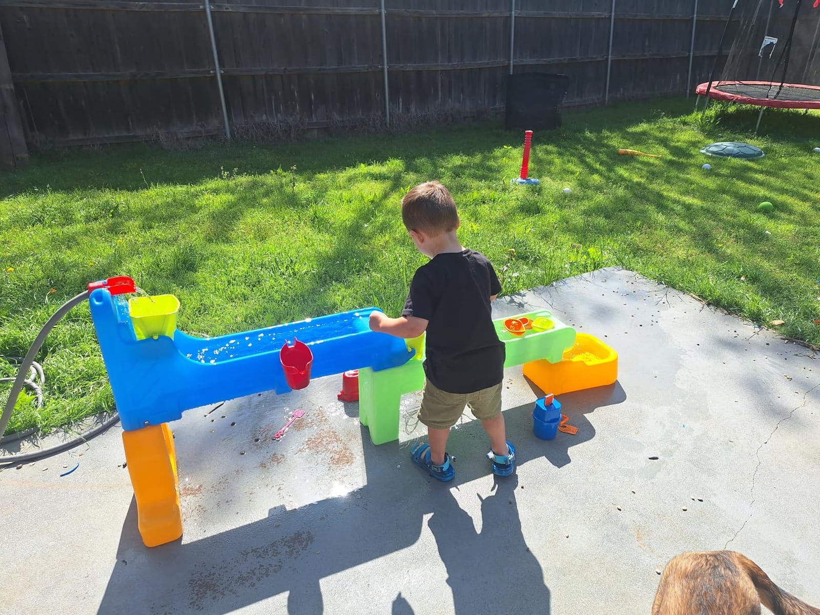 Simplay3 Rushing River Falls Multi-Level Outdoor Water Play Table, Expandable Splash Table for Toddlers and Kids Ages 1.5 to 6 - Includes 9 Accessories, Made in USA customer photo 2