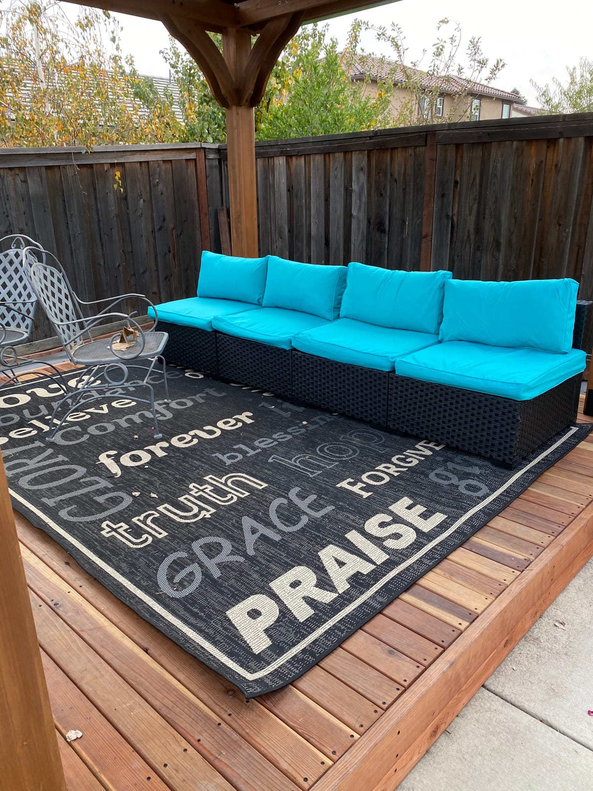 Rattaner 10 Pieces Outdoor Sectional All-Weather Wicker Patio Furniture Set Patio Sectional and Steel Fire Table and Glass Patio Table Non-Slip Cushions and Waterproof Covers, Khaki customer photo 1