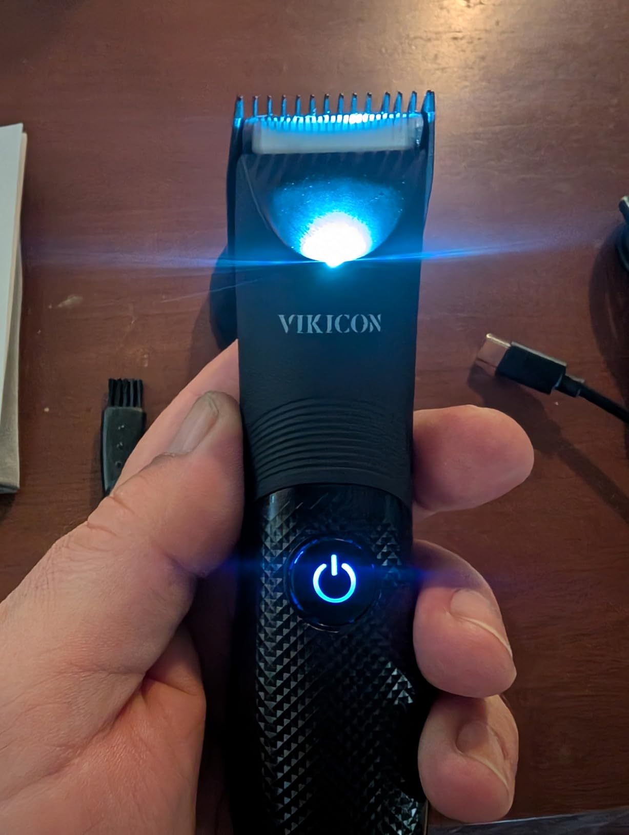 VIKICON Manscape Trimmer for Men, No Nicks Electric Body/Ball/Pubic Shaver customer photo 2