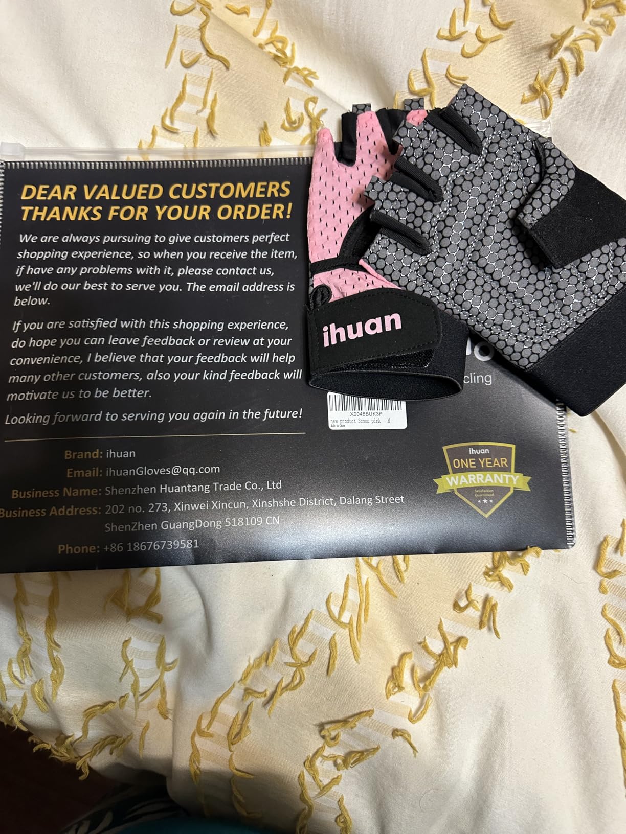 ihuan Breathable Weight Lifting Workout Gym Gloves: Fingerless Exercise Wrist Support | Enhance Palm Protection | Extra Grip for Fitness |Training | Rowing | Pull-ups customer photo 1