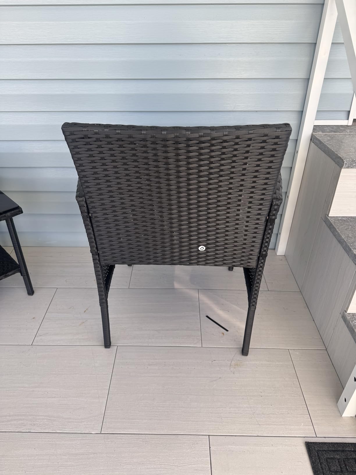 FDW 3-Piece Patio Furniture Set | Black & Beige | Outdoor Wicker Furniture customer photo 2