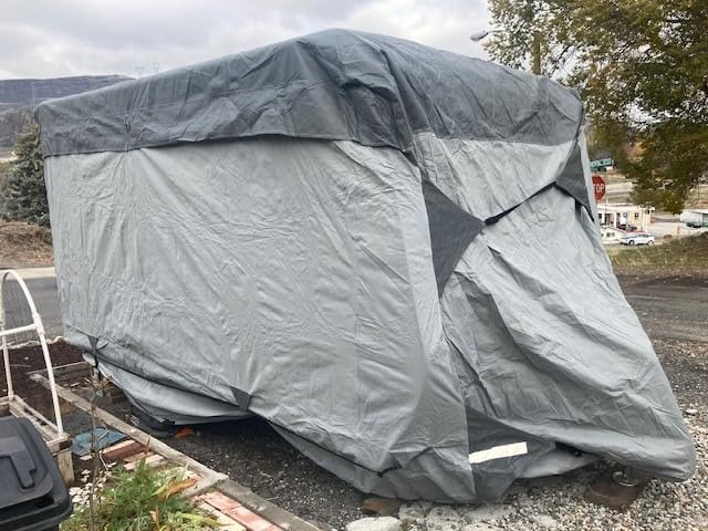 GEARFLAG Travel Trailer Cover for Motorhome Multi-Layers fits 26' - 28' with Reinforced Windproof Side-Straps Anti-UV Water-Resistance Heavy Duty (Fits 26' - 28') - Ideal for rv & Trailer Covers customer photo 2