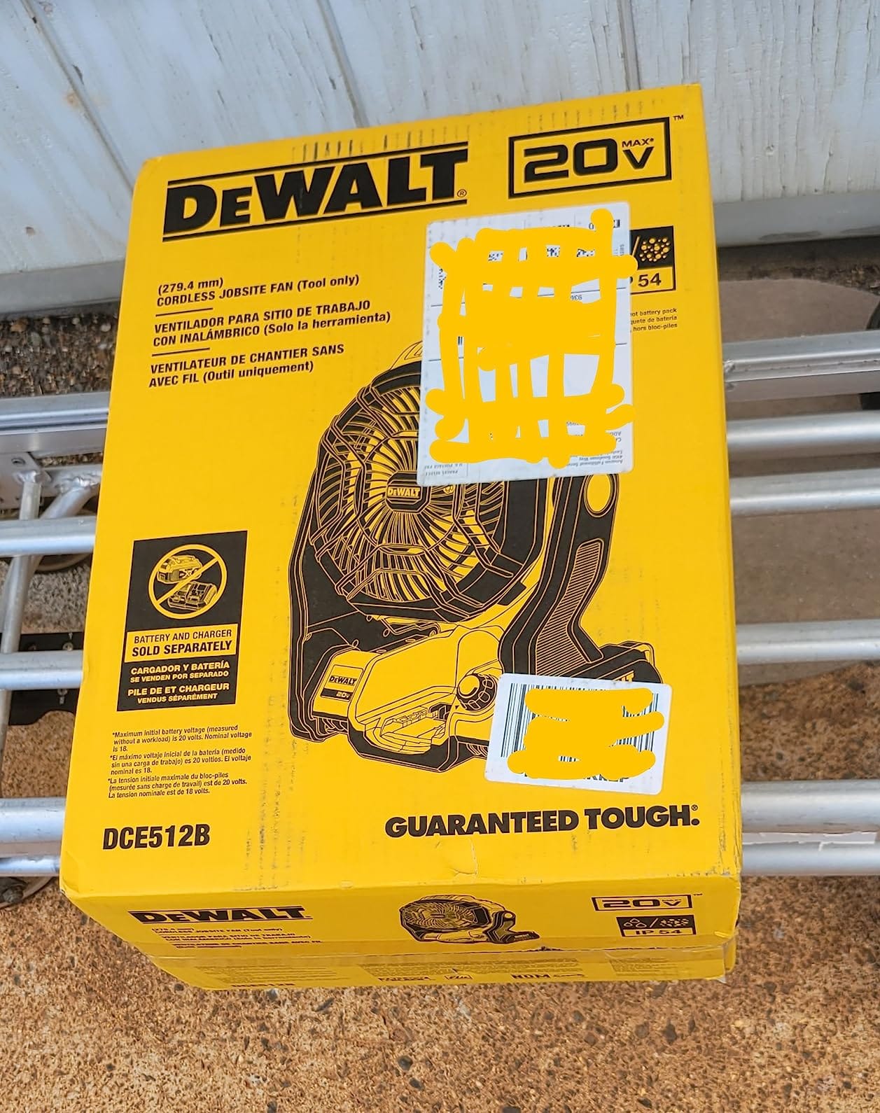 DEWALT 20V MAX Portable Fan, Battery Powered Rechargeable Cordless Shop Fan, Up to 4.5 Hrs Runtime, Variable Speed, 650 CFM, Tool Only (DCE512B) customer photo 2