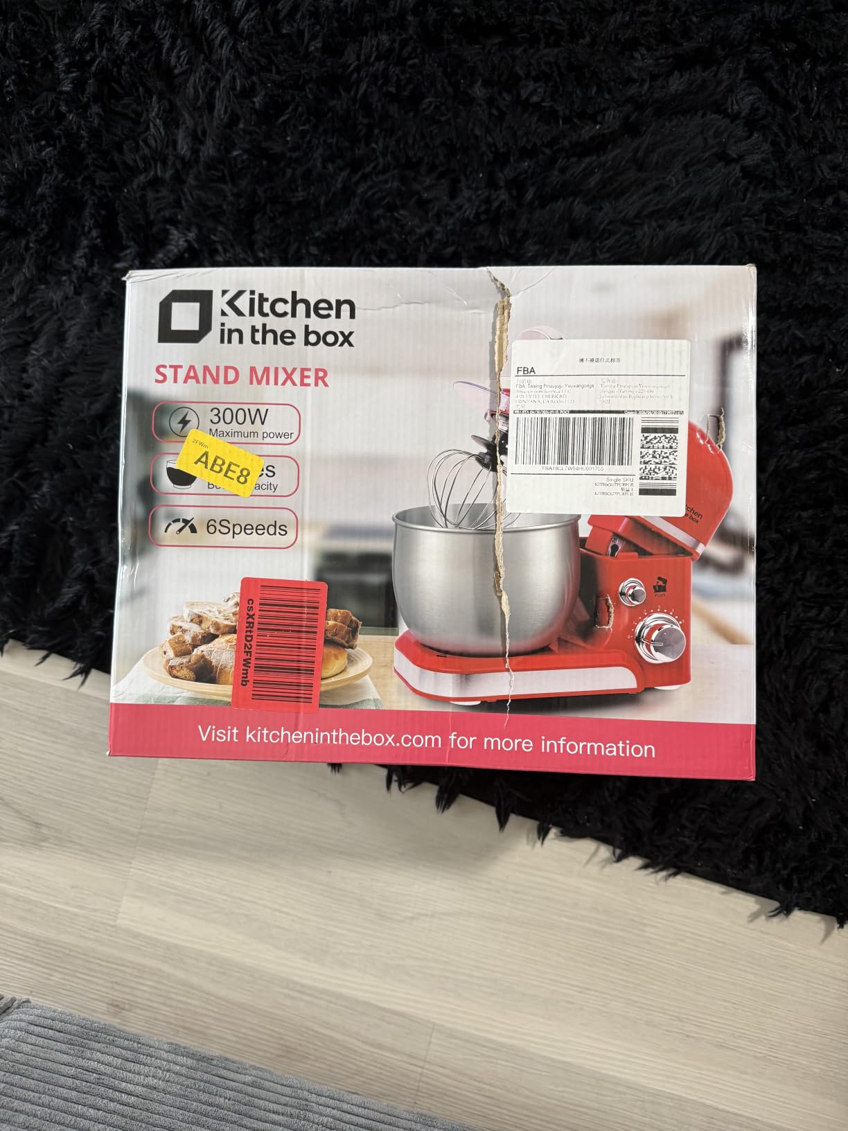 Kitchen in the box Stand Mixer,3.2Qt Small Electric Food Mixer,6 Speeds Portable Lightweight Kitchen Mixer for Daily Use with Egg Whisk,Dough Hook,Flat Beater customer photo 2