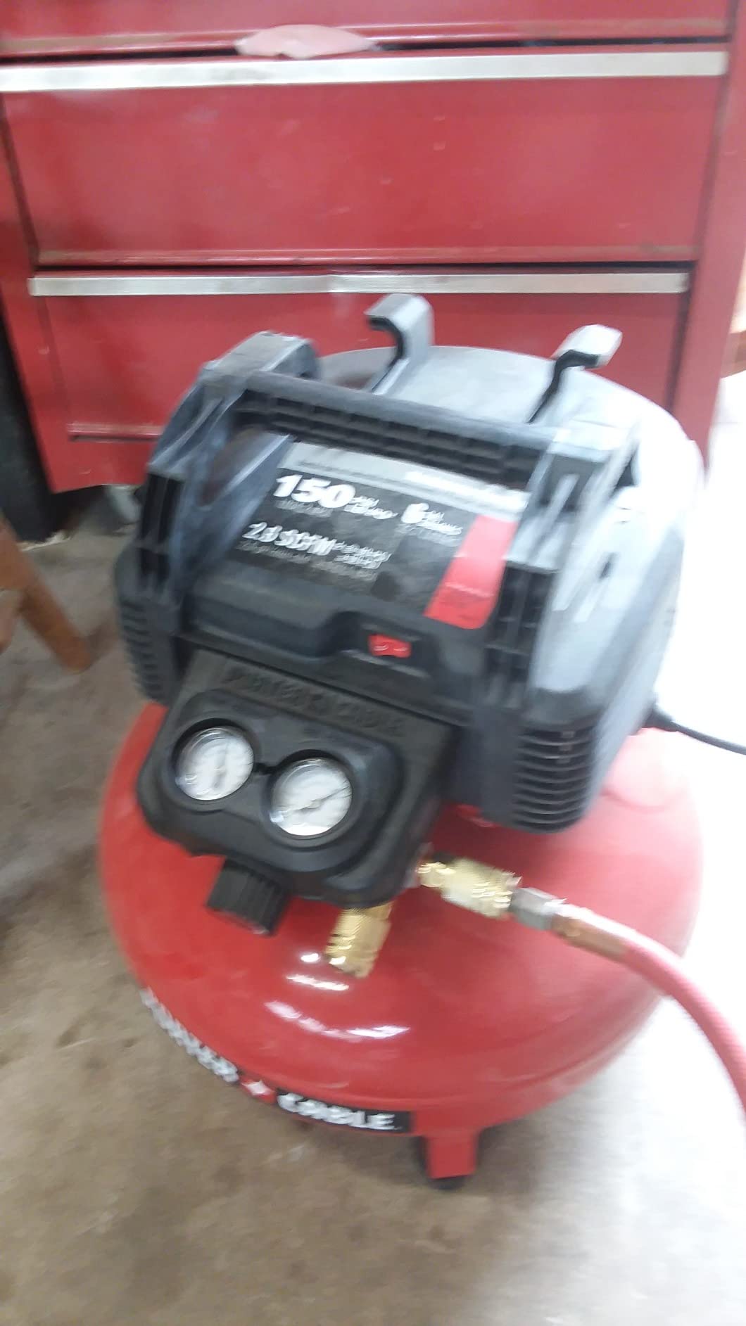 PORTER-CABLE Portable Pancake Air Compressor, 6 Gallon, 150 Max PSI customer photo 1