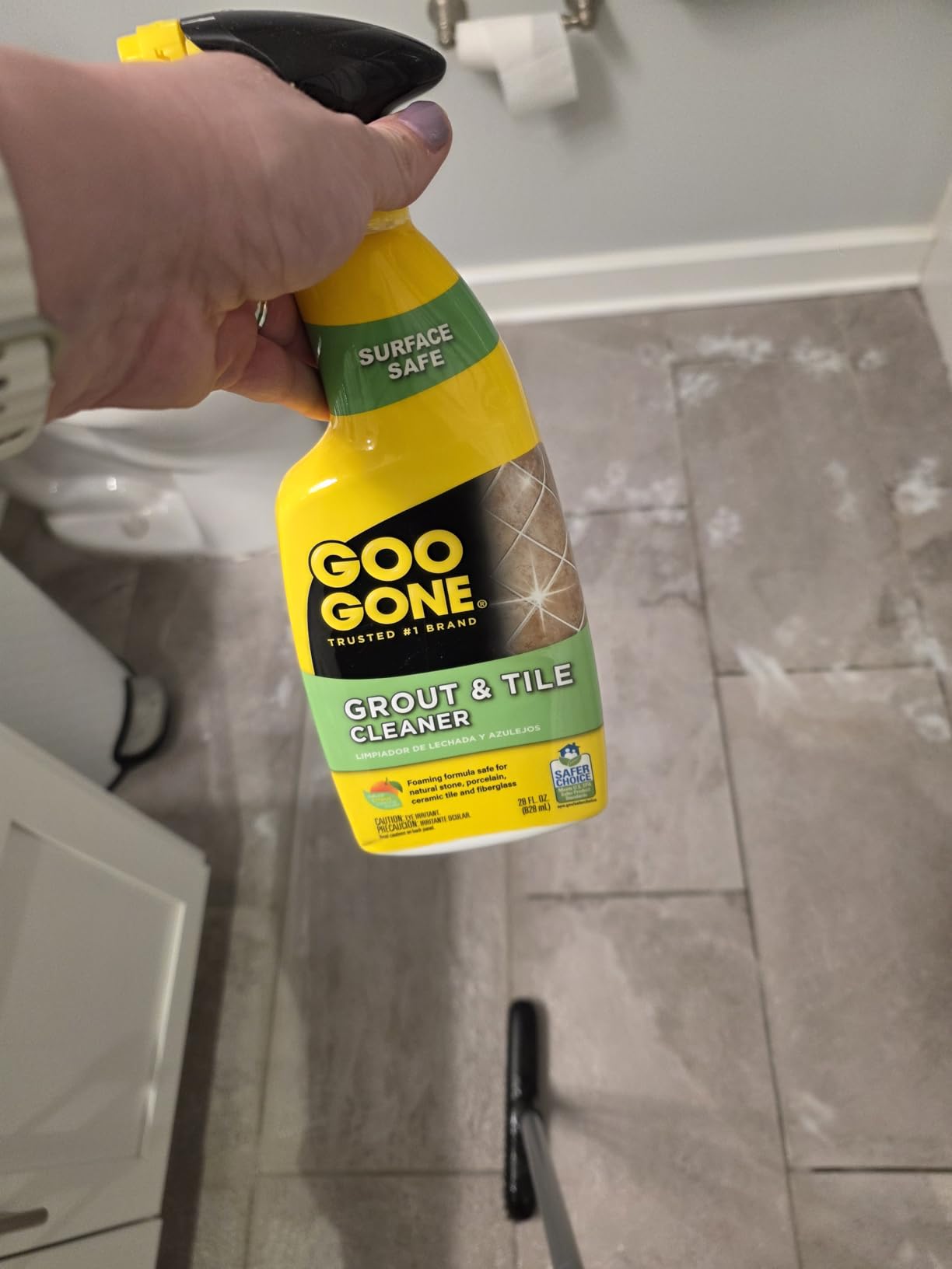 MR.SIGA Heavy Duty Grout Scrub Brush with Long Handle | Shower floor scrubber for cleaning, tile scrub brush with stiff bristles customer photo 1