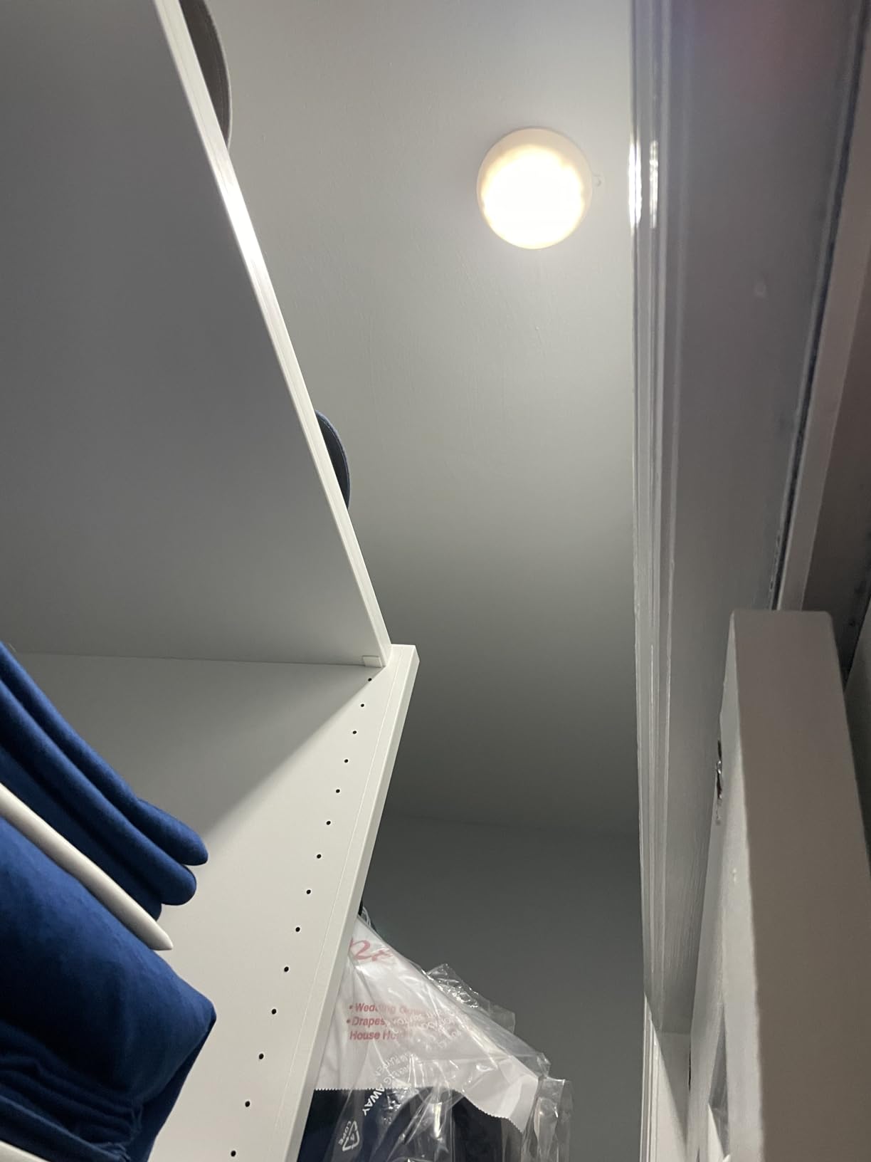 BLS Motion Sensor Light Indoor, LED Night Light Closet Lights, Under Cabinet Battery Powered Ceiling Lights, AA Battery Operated Stick on Wireless Puck Lights for Wall, Step, Stair, Dimmable (3 Pack) customer photo 1