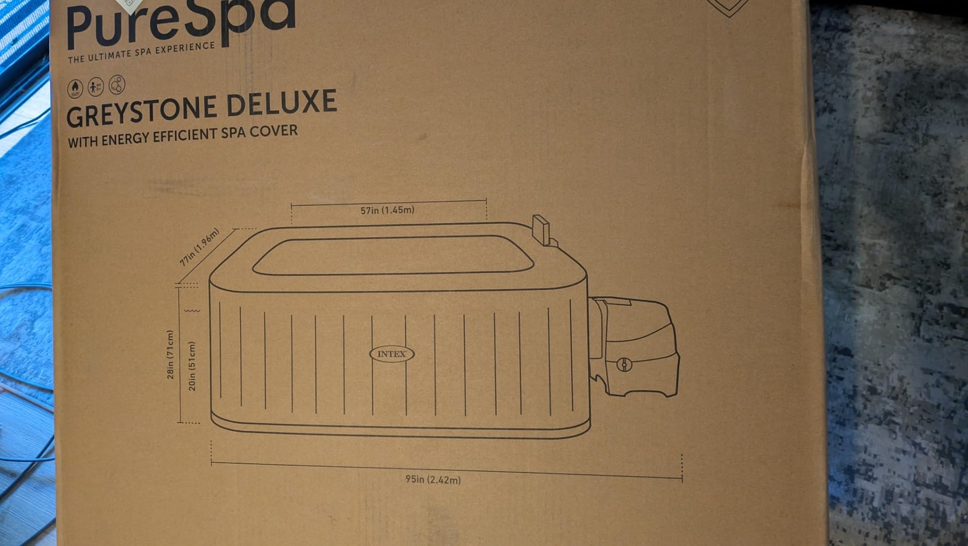 INTEX PureSpa 6 Person Inflatable Hot Tub with Energy-Efficient Spa Cover customer photo 2