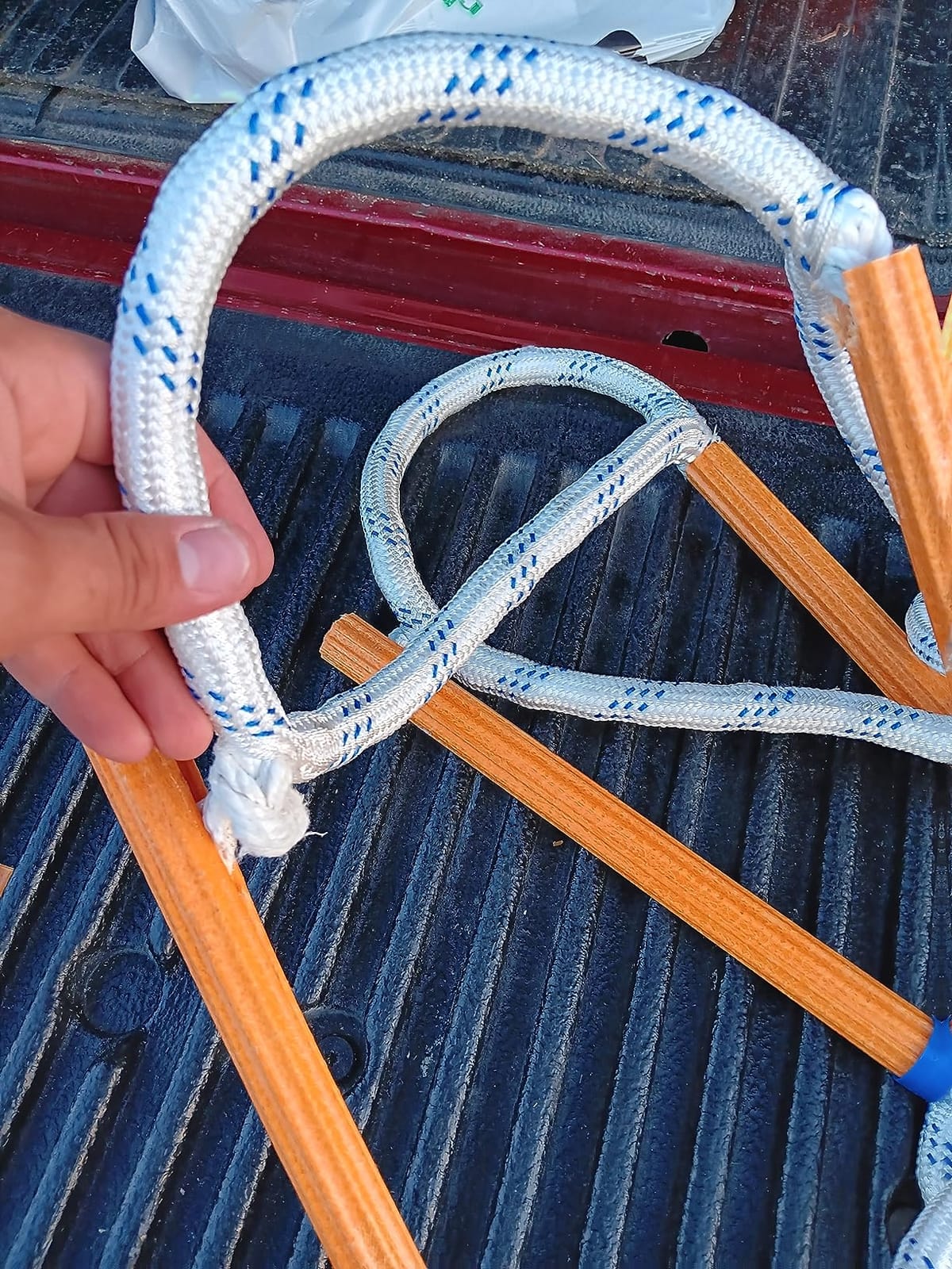 2 Story Fire Escape Ladder, Flame Resistant Emergency Rope Ladder with 2 Hooks for 2nd Floor Window - Compact Reusable Fire Ladder/Telescope Ladder for Kids & Adults (2M/6.6FT) customer photo 2