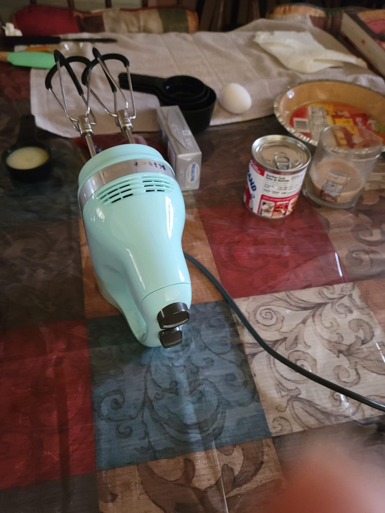 KitchenAid 6 Speed Hand Mixer w/Flex Edge Beaters, KHM6118, Empire Red | 6 Speeds, Dishwasher-safe Flex Edge Beaters, Integrated storage clip. Pro whisk Attachment customer photo 1