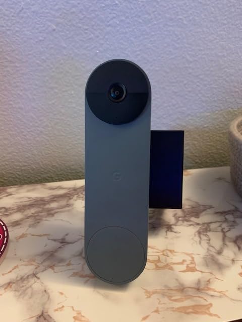 Google Nest Doorbell (Battery) - Linen | 6x digital zoom video doorbell, HD, 24/7 live view, Night vision, HDR, works with Google Home & Gemini customer photo 1