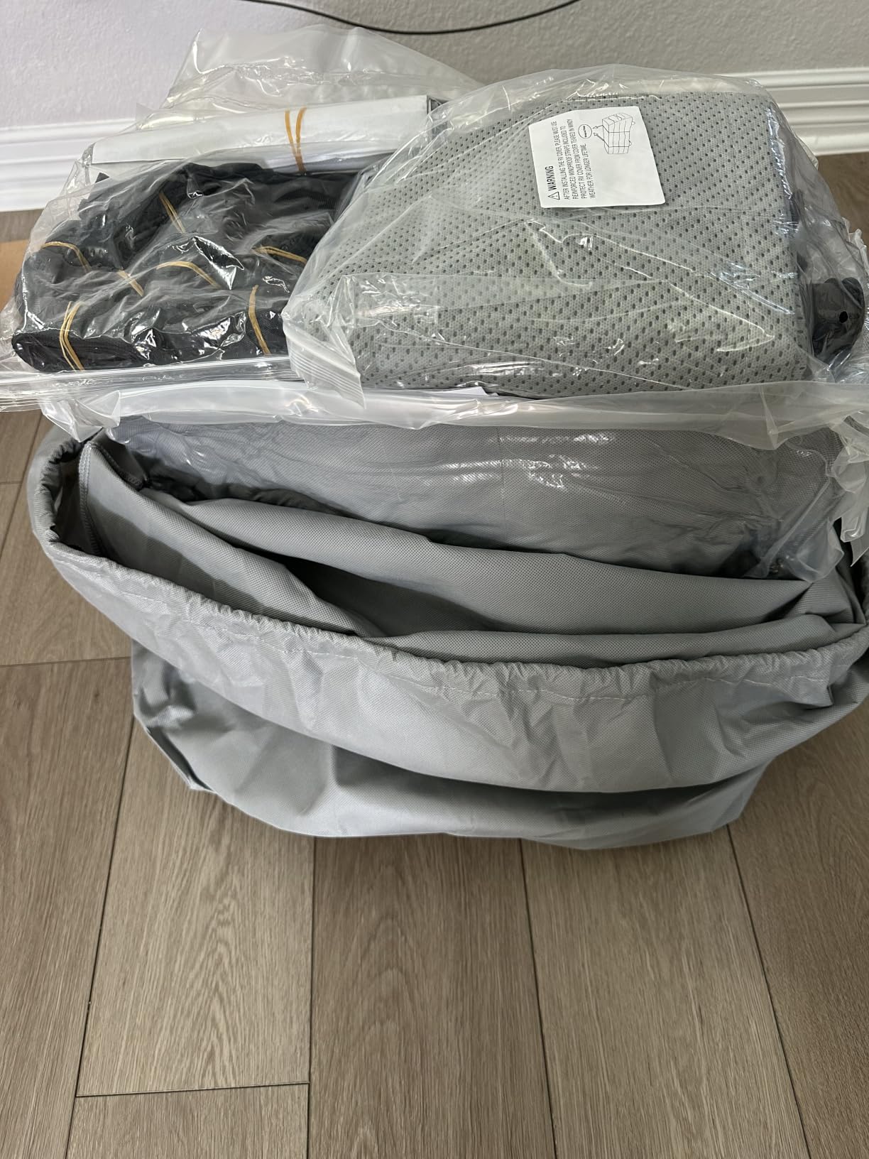 Travel Trailer RV Cover 16' ~ 18', Upgraded 9 Layers Top Waterproof Camper Cover, Heavy Duty Toy Hauler RV Cover for Winter Snow with Tongue Jack Cover, Gutter Covers customer photo 2