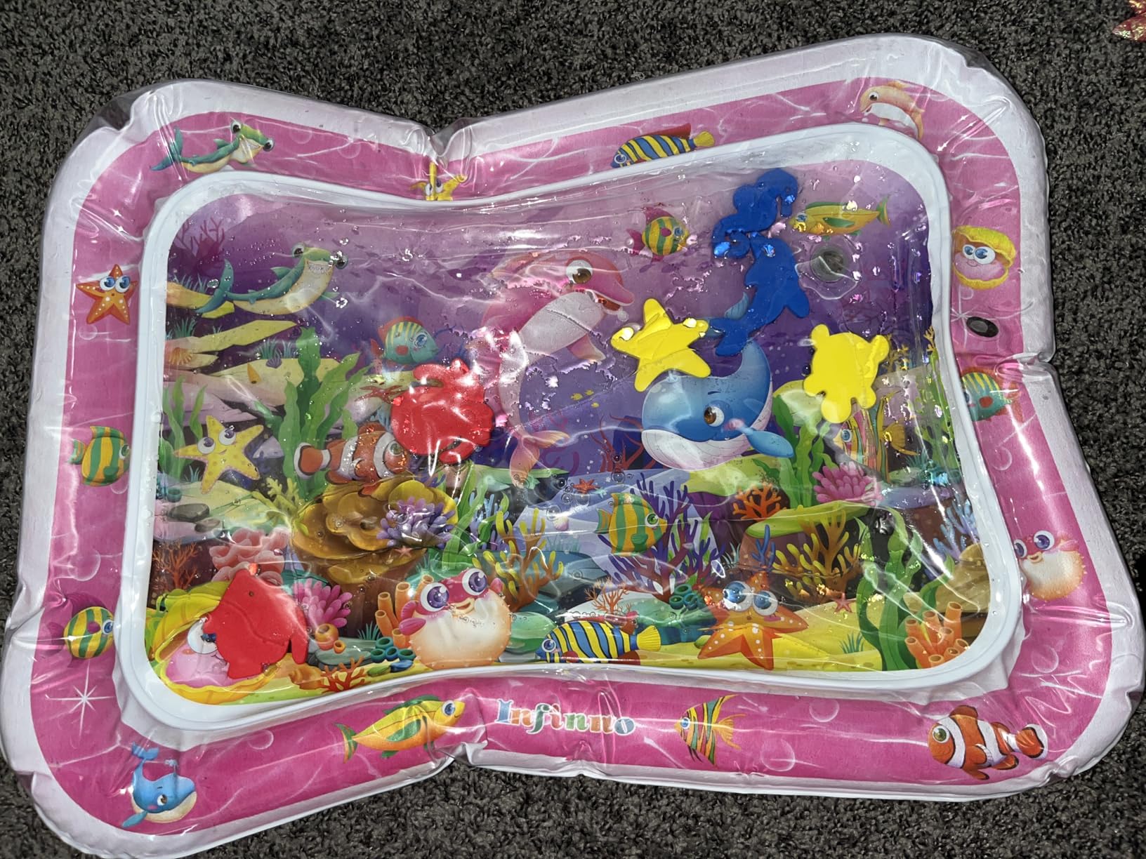Infinno Baby Water Play Mat, Tummy Time Sensory Toy for Newborn 3-9 Months customer photo 1