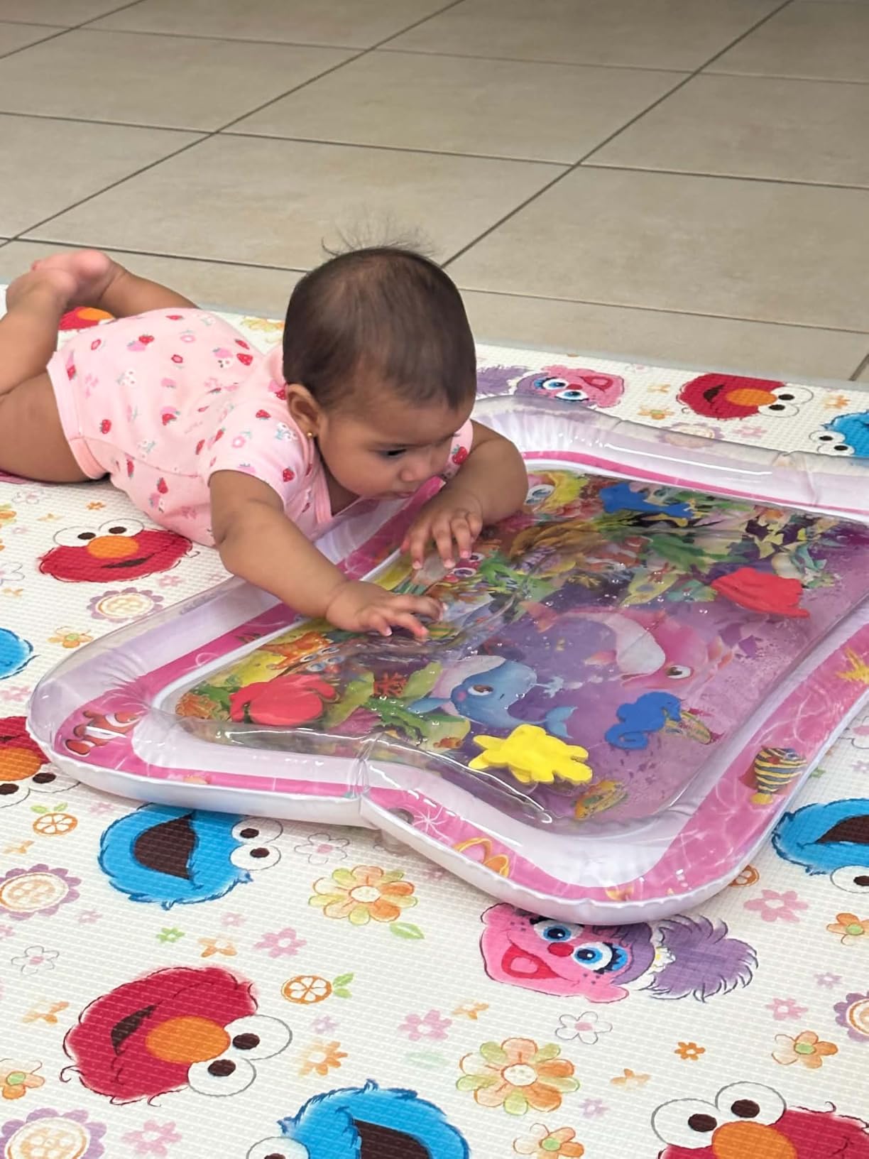 Infinno Baby Water Play Mat, Tummy Time Sensory Toy for Newborn 3-9 Months customer photo 2