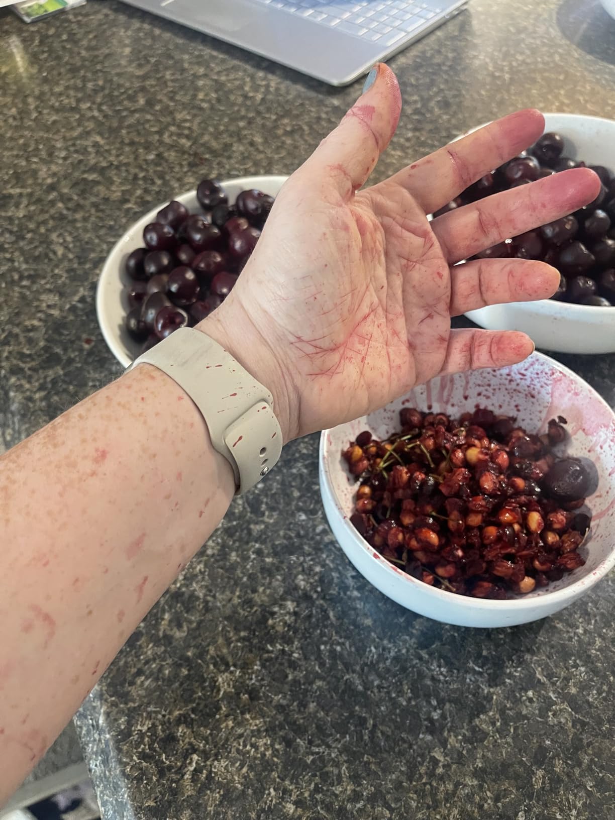 OXO Good Grips Cherry & Olive Pitter - Beet customer photo 1