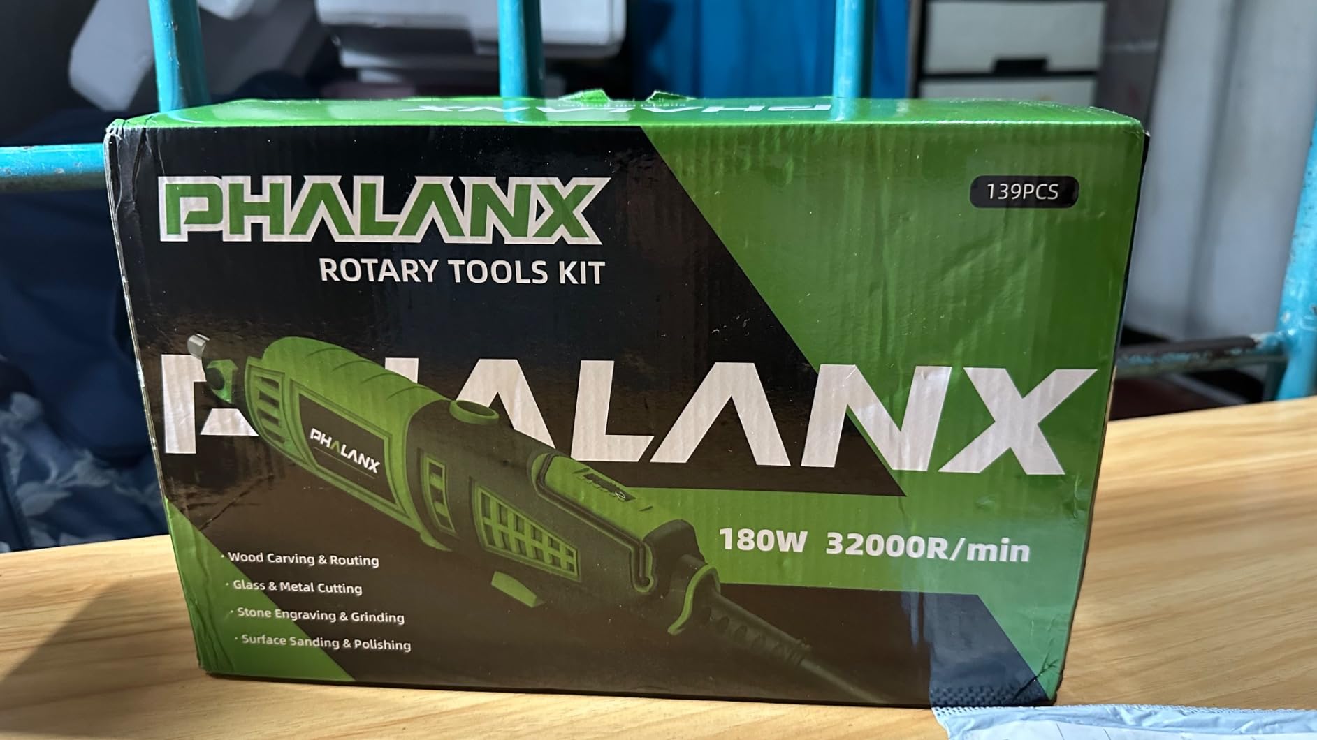 180W Rotary Tool Kit, 1.5-Amp PHALANX 6 Variable Speed with Flex Shaft, 8000-32000RPM Multi-Tool& 139pcs Accessories Kit, Power Multiuse Set Prefect for Crafting Projects and DIY Creations… customer photo 1
