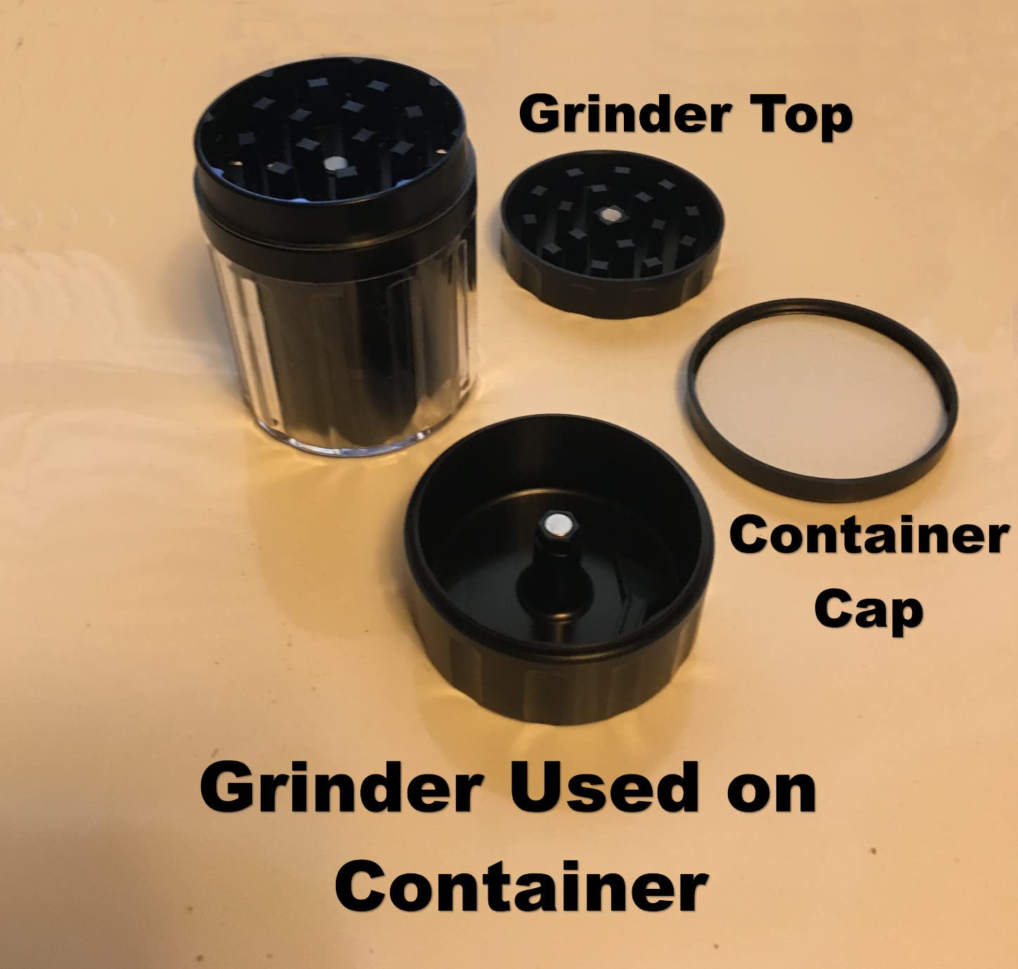 Horns Bee Herb Grinder Containers - Multipurpose Metal Spice Mill with Stash Jar, All-in-One Air Tight Sealable Containers, 2.2'' Sharpstone Grinder, with Accessories and Carrying Pouch customer photo 2