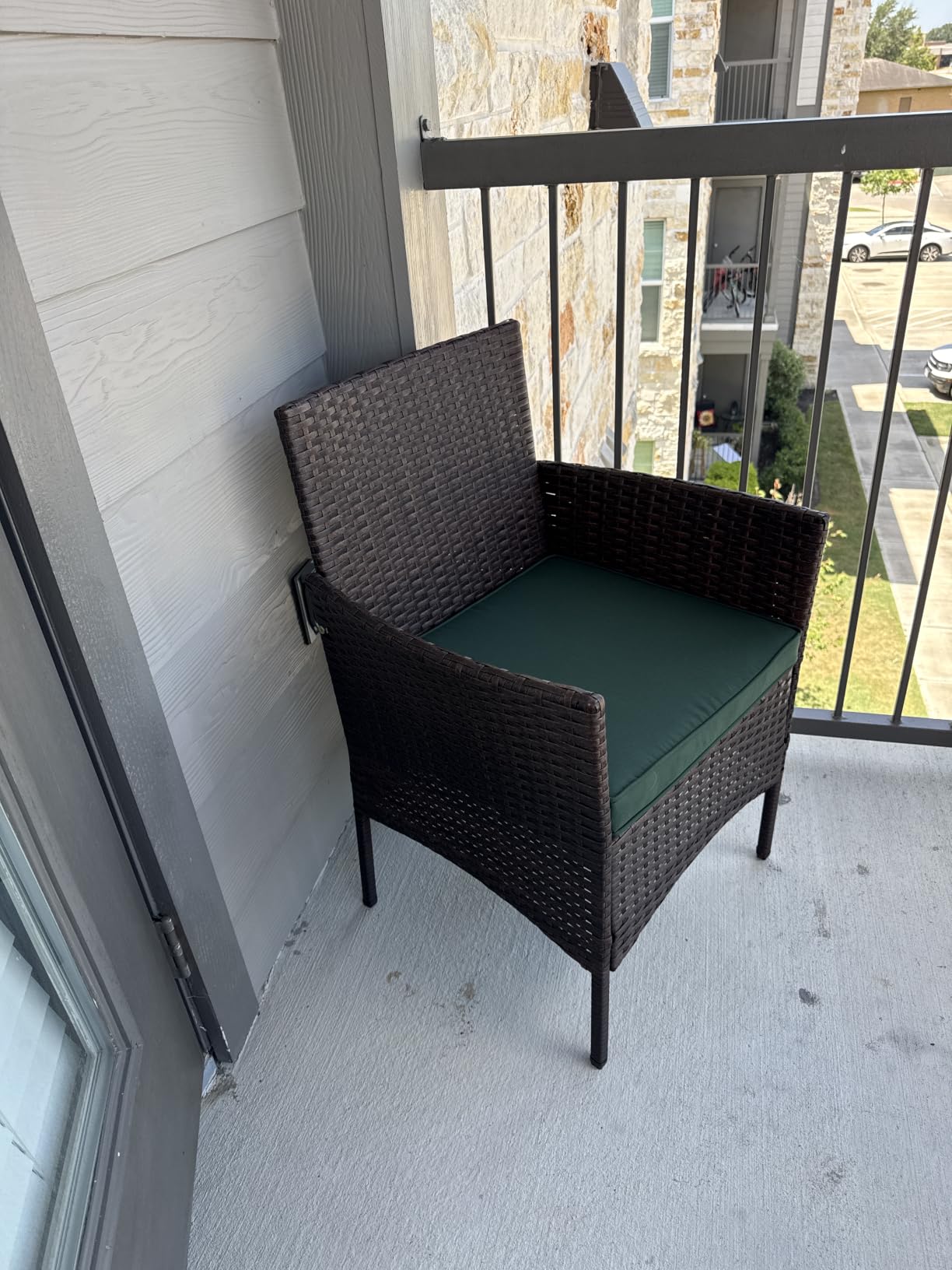 Best Choice Products 3-Piece Outdoor Wicker Conversation Bistro Set, Space Saving Patio Furniture for Garden w/Side Table - Gray/Black customer photo 2