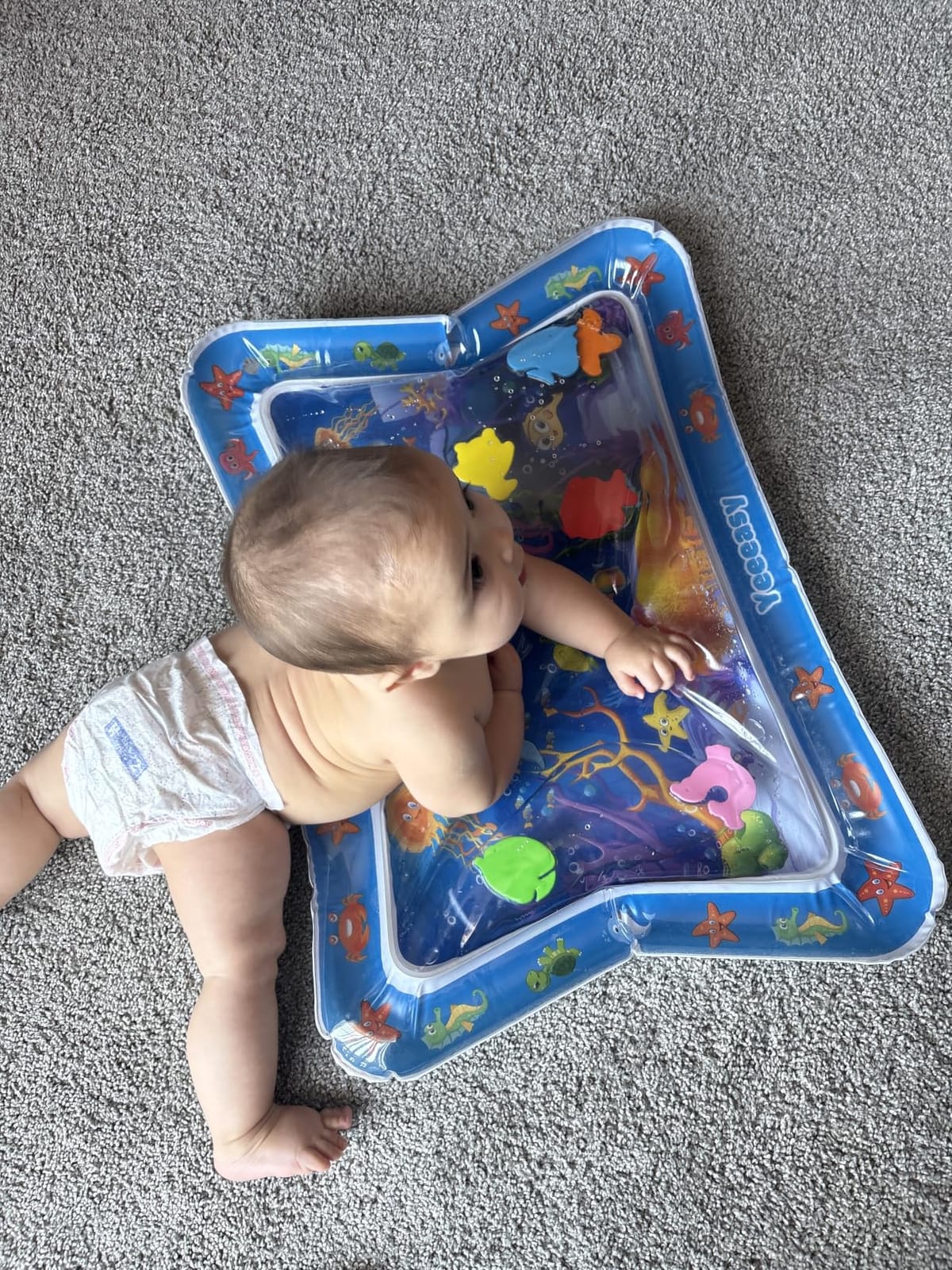 Yeeeasy Tummy Time Water Mat丨Inflatable Tummy Time Water Play Mat for Babies, Infants and Toddlers 3 to 24 Months Promote Development Toys Baby Toys essentials and Gifts customer photo 2