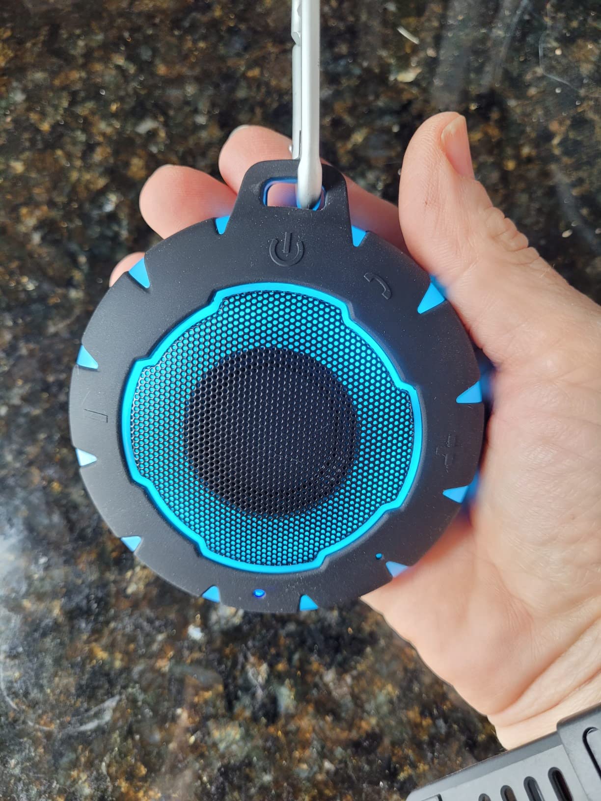 HEYSONG Waterproof Shower Bluetooth Speaker, Durable & Portable with Clear Sound, Ideal for Shower, Pool, Beach & Kayaking – Great Gift for All Ages customer photo 2