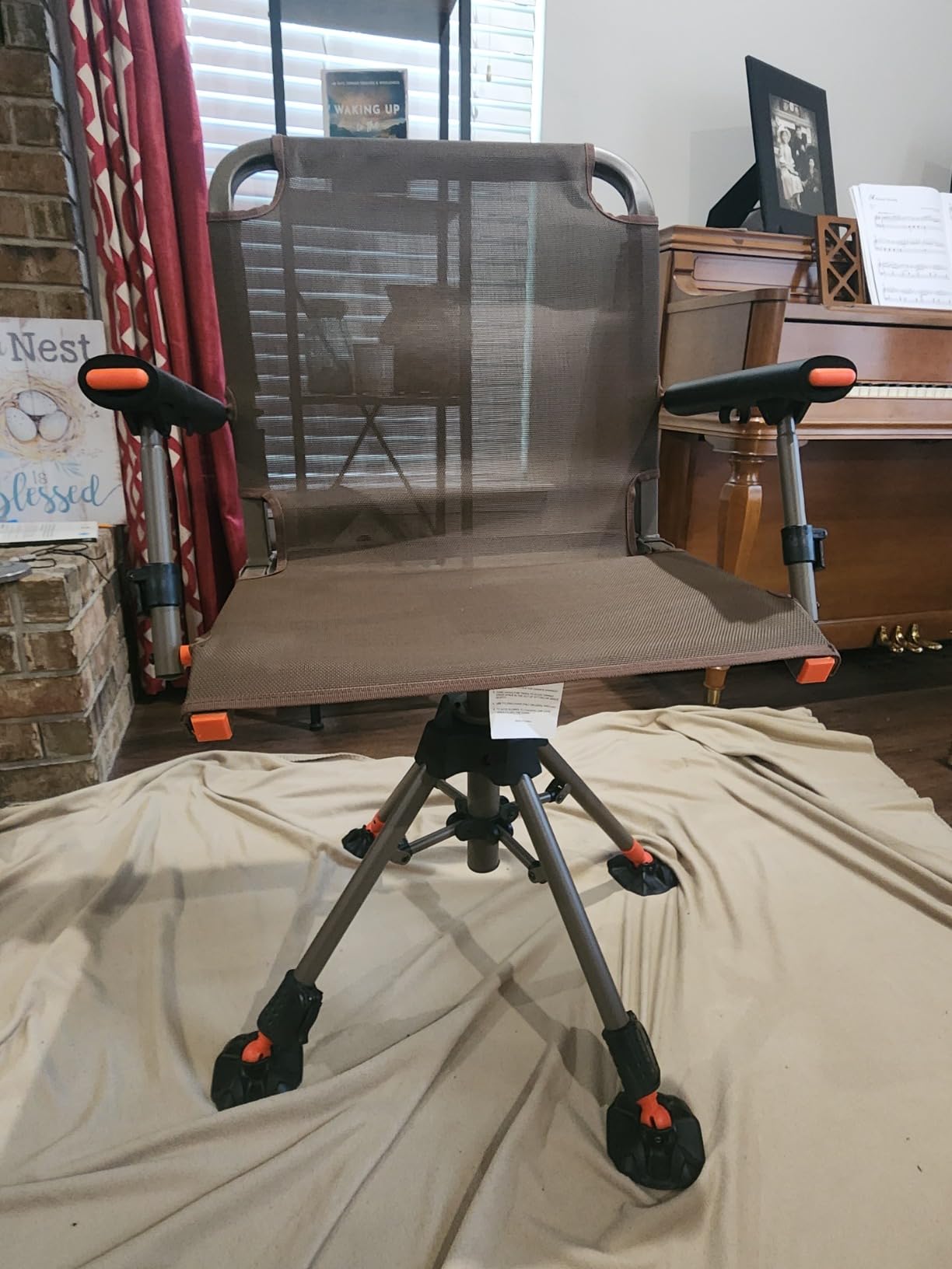 KEMIMOTO Hunting Blind Chair 360° Silent Swivel, Height Adjustable Black customer photo 1