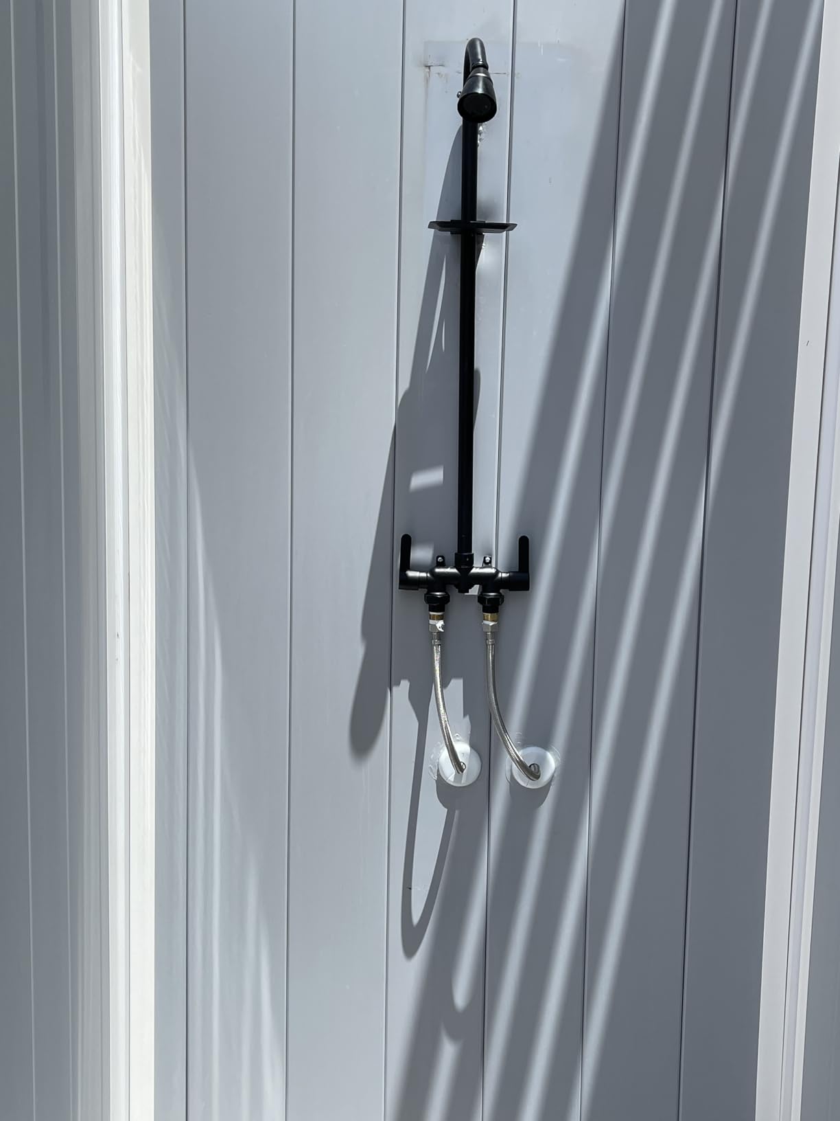Aolemi Outdoor Shower Kit, Downward-Facing Inlets, Brushed Nickel customer photo 1
