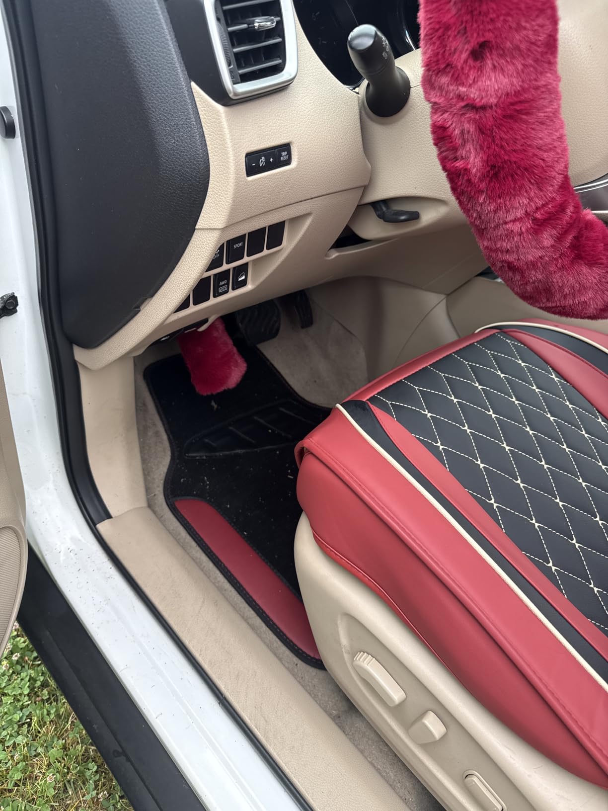 CAR PASS Waterproof Universal Fit Car Floor Mats, Faux Leather Car Carpet Mats, Black Car Mats with Anti-Slip Nibbs Backing & Driver Heel Pad Fit for SUV,Vans,sedans, Trucks,Set of 4pcs(All Black) customer photo 2