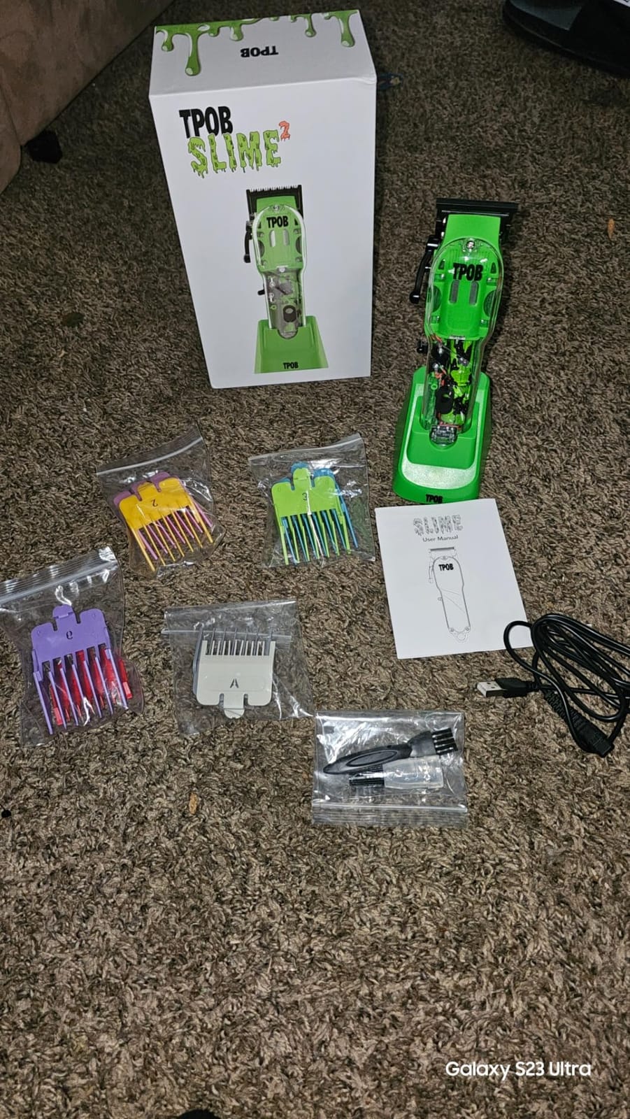 TPOB Slime 2 Barber Hair Clippers for Men 6800 RPM with Matte Green Case and X Fade Blade customer photo 2