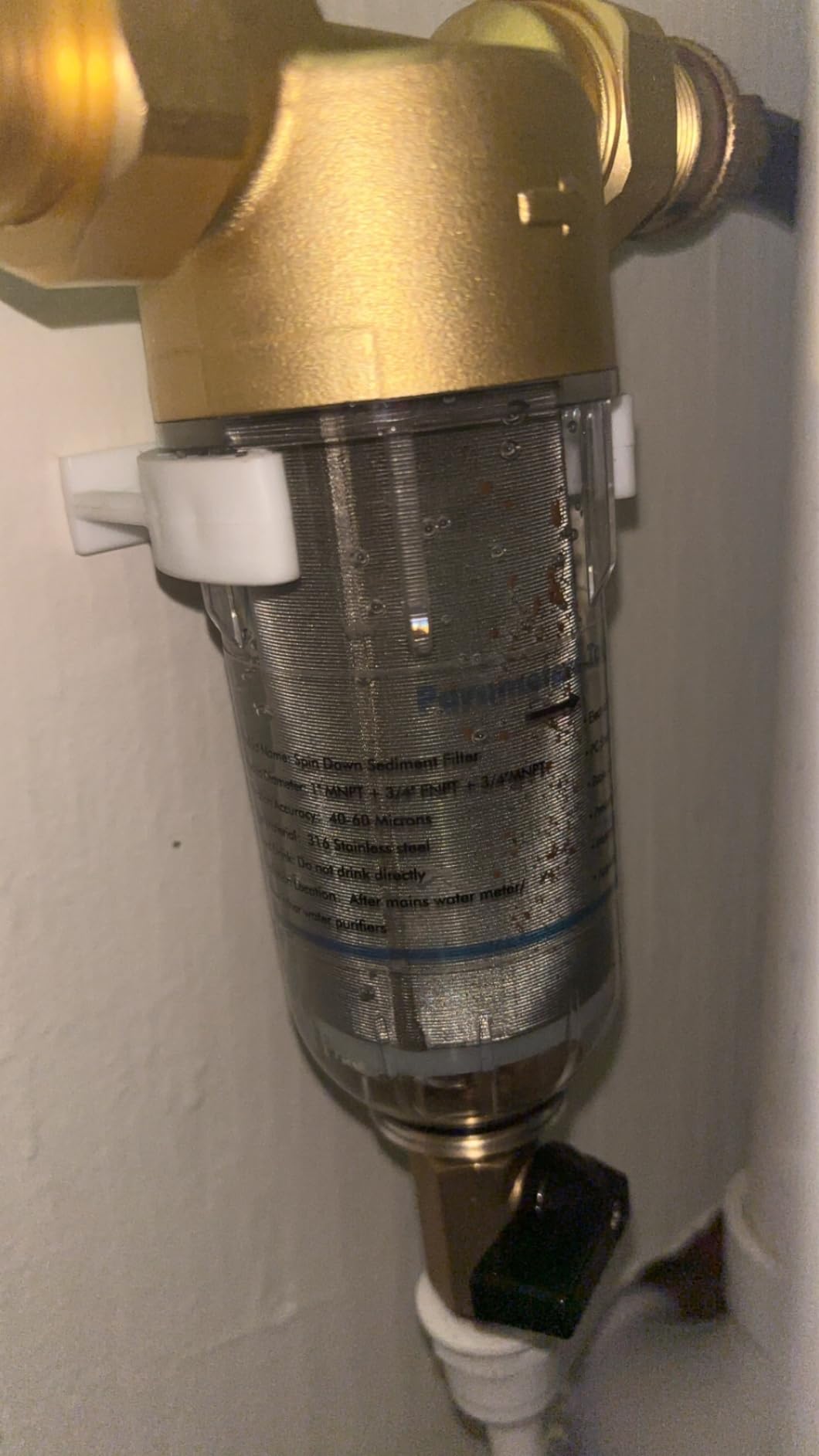 50 Micron Spin Down Sediment Filter for Whole House and Well Water, Reusable Washing Machine Water Filter, BPA-Free Pre-Filter customer photo 2