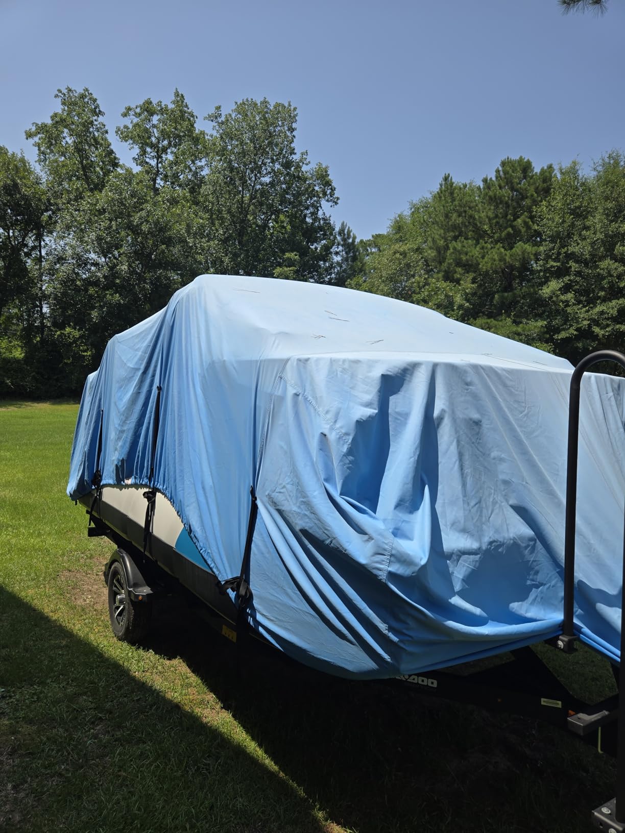 Seal Skin Covers Heavy-Duty Pontoon Boat Cover, Waterproof & UV Resistant, Fits 20'-23'L x 102