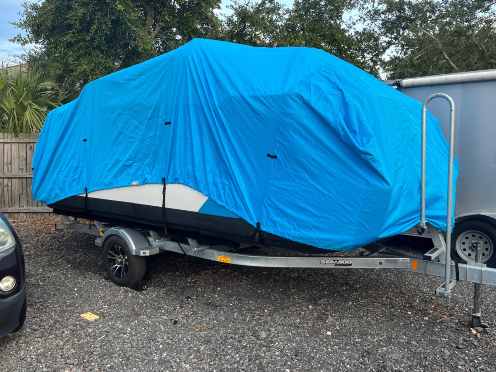 Seal Skin Covers Heavy-Duty Pontoon Boat Cover, Waterproof & UV Resistant, Fits 20'-23'L x 102