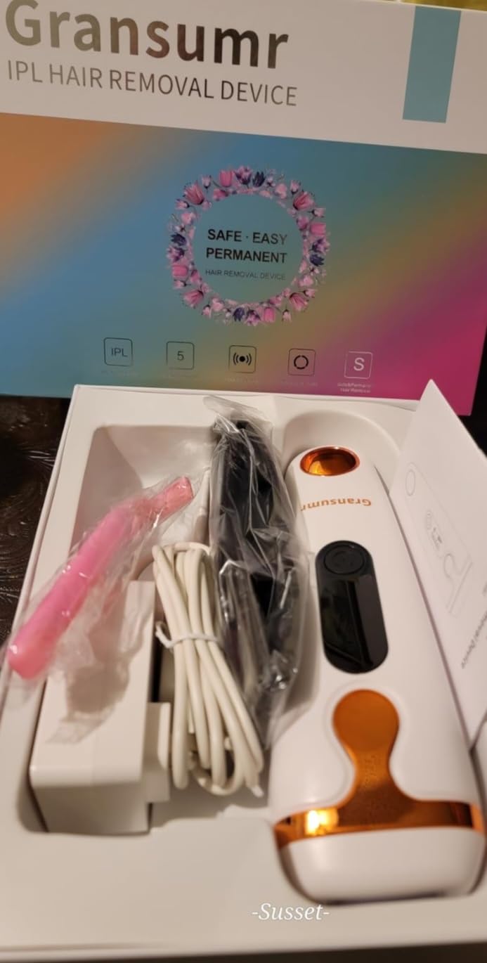 IPL Laser Hair Removal Device for Women & Men - At-Home Painless Ultra-Fast Flash Hair Remover, 86% Hair Reduction in 4 Weeks, High Energy & 5 Modes, 8 Mins Full Body & Bikini Line & More, Corded customer photo 1