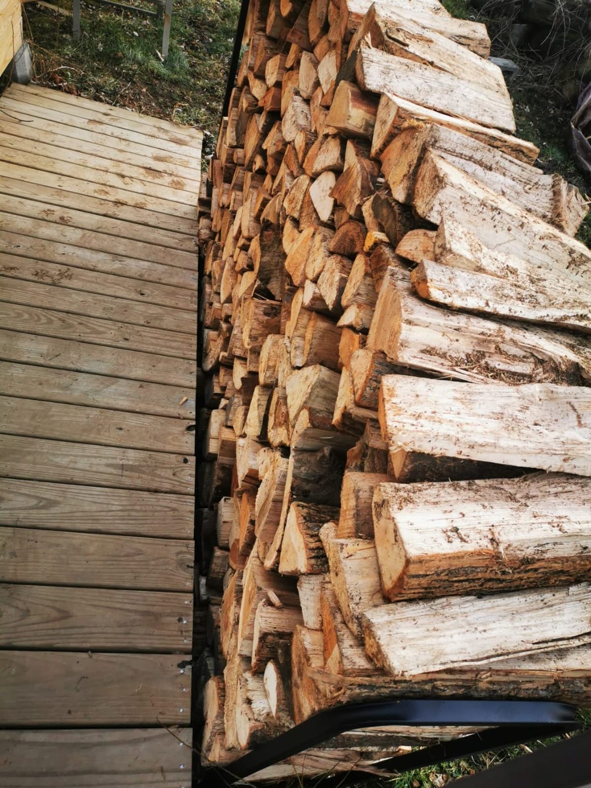 WALMANN 8ft Firewood Rack with Cover, Heavy Duty Firewood Rack customer photo 2