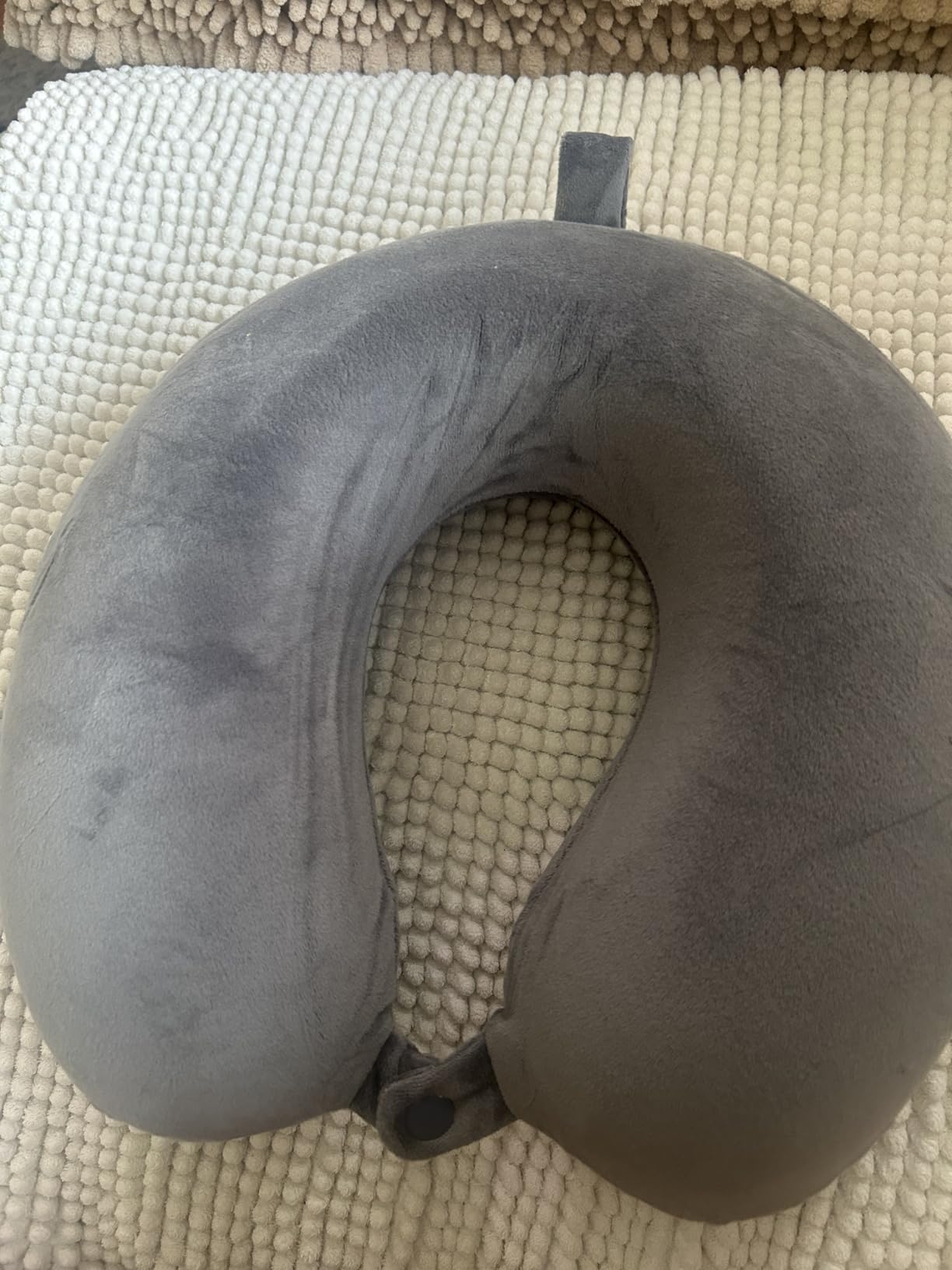 GDEOUP Travel Pillow 100% Pure Comfortable U Shape Memory Foam Pillows Neck and Head Support Portable Travel Neck Pillow Suitable for Planes Airplane for Traveling, Train, Self-Driving Car, (Grey) customer photo 2