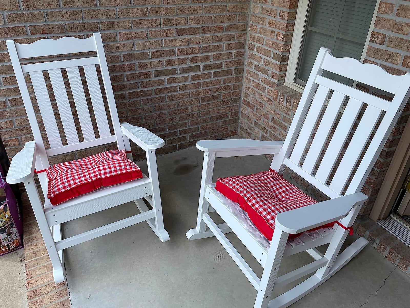 Stoog Patio Rocking Chairs Set of 2, All-Weather Outdoor & Indoor Porch Rocker with 400 lbs Weight Capacity, Front Porch Rocker Chairs Looks Like Real Wood, Teak customer photo 2
