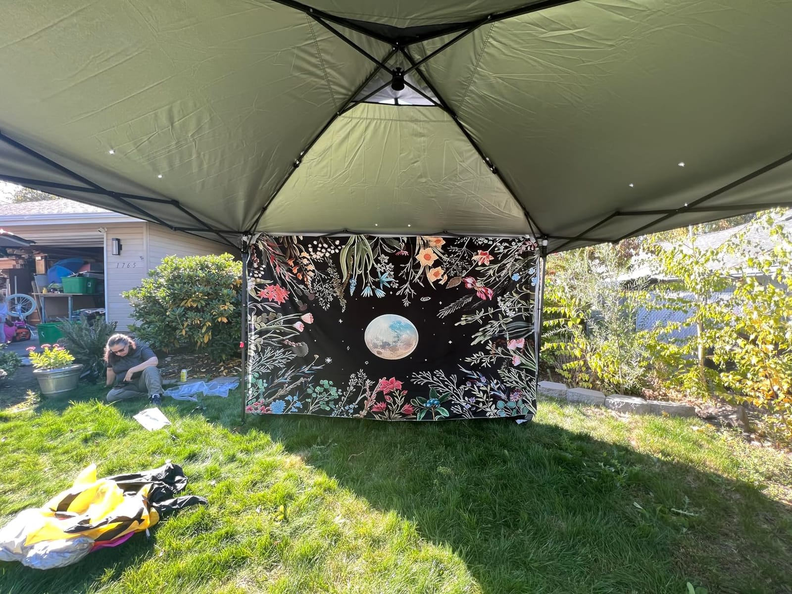 Tunbne 10X10 Pop Up Canopy Tent Outdoor with 1 Sidewalls, One Push Setup customer photo 2