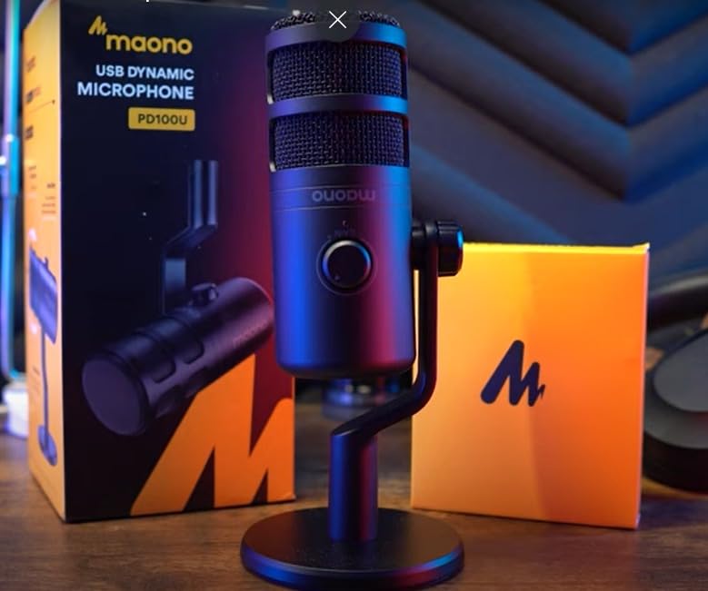 MAONO PD100 XLR Podcast Microphone, Cardioid Studio Dynamic Metal Desk Mic customer photo 2