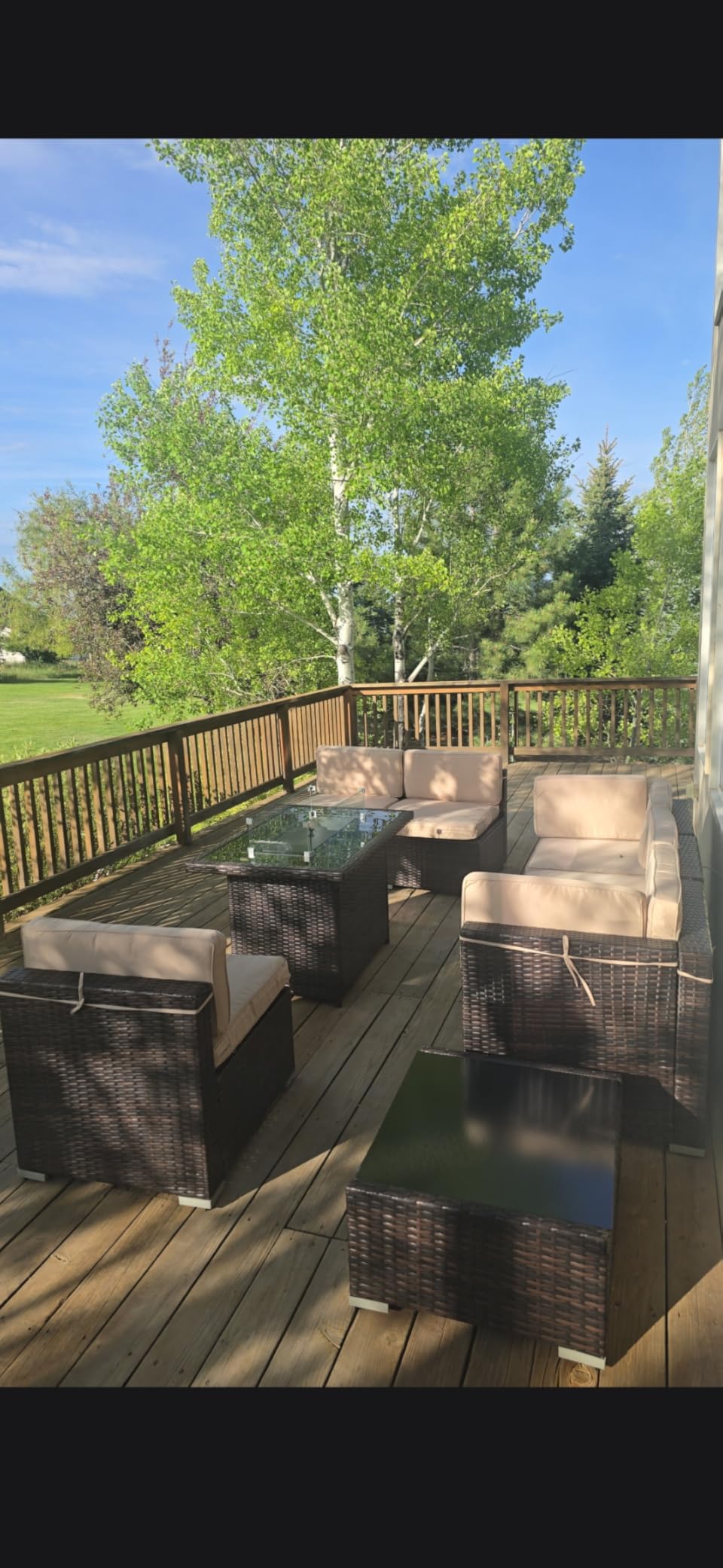 LayinSun 8 Piece Patio Furniture Set with 44