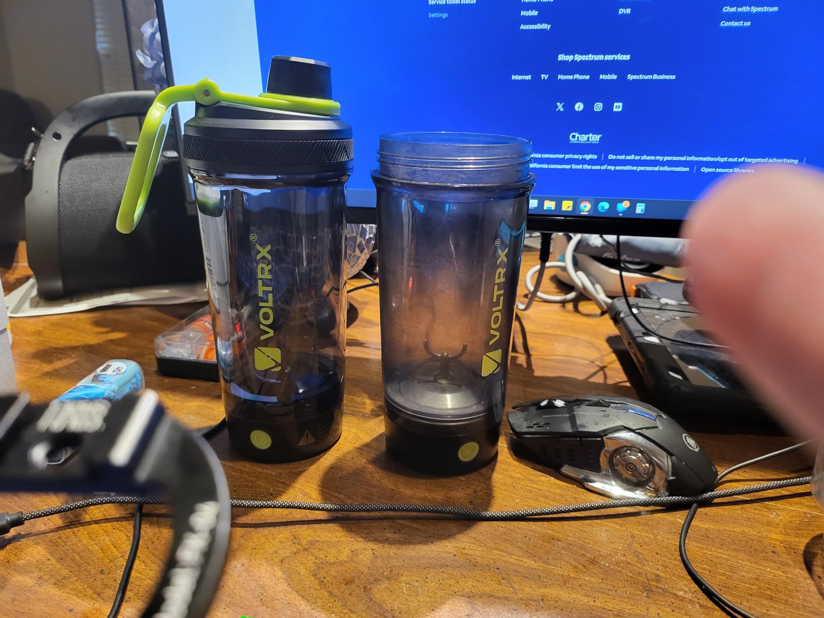 VOLTRX Electric Protein Shaker Bottle - USB Rechargeable Mixer Cup for Shakes and Meal Replacements, BPA-Free Tritan, 24oz customer photo 2